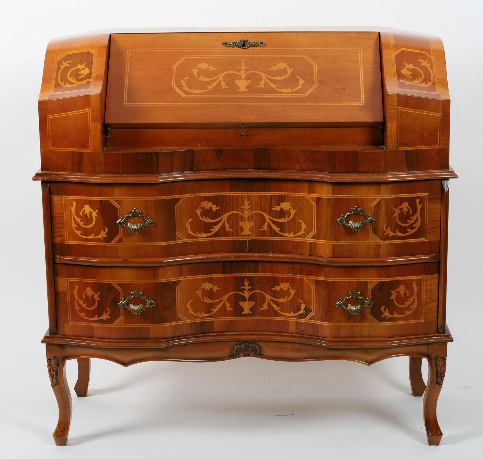 Italian Ladies Writing Desk with Marquetry Inlay (1 of 5)