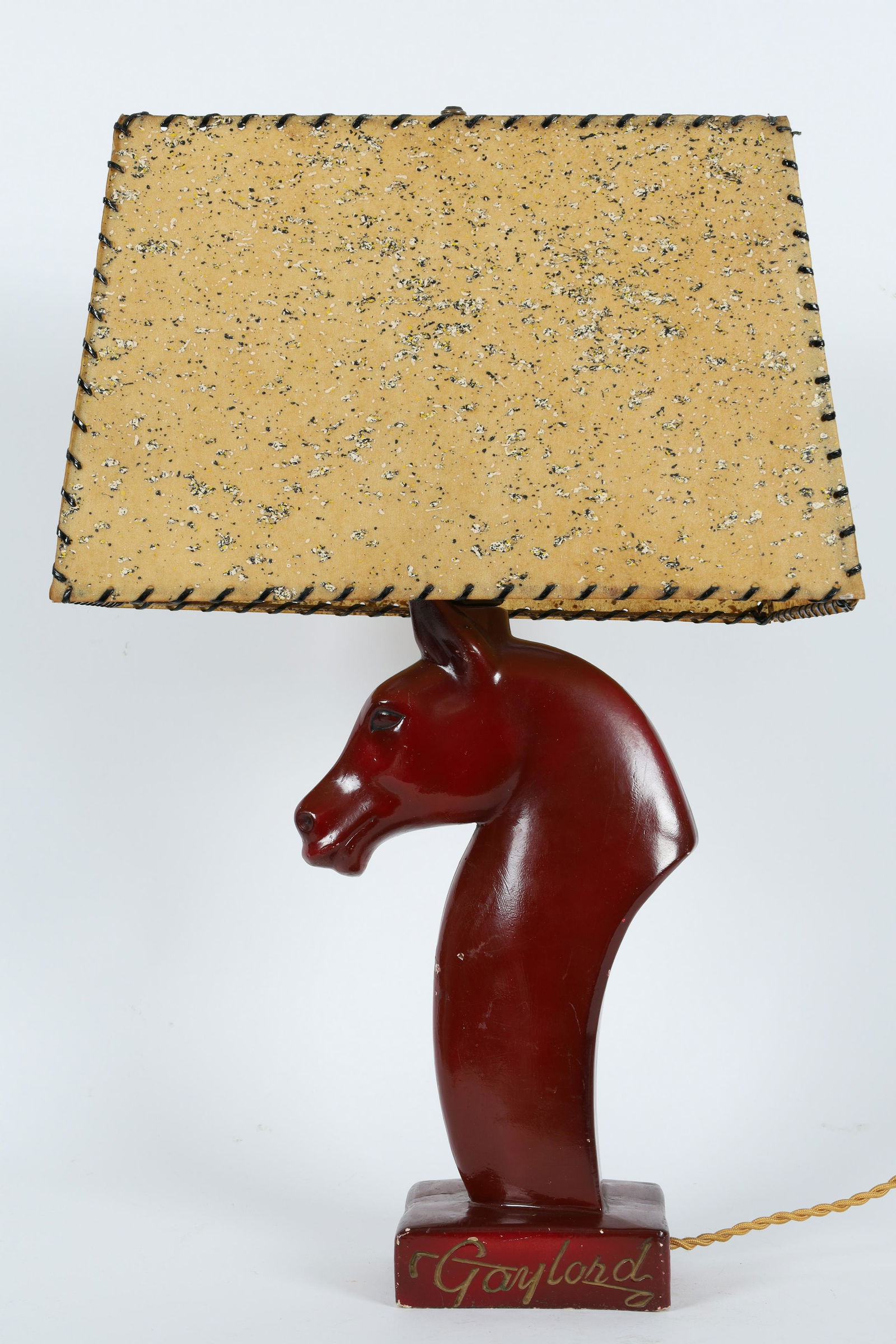1940s Gaylord Horse Chalkware Lamp (1 of 9)