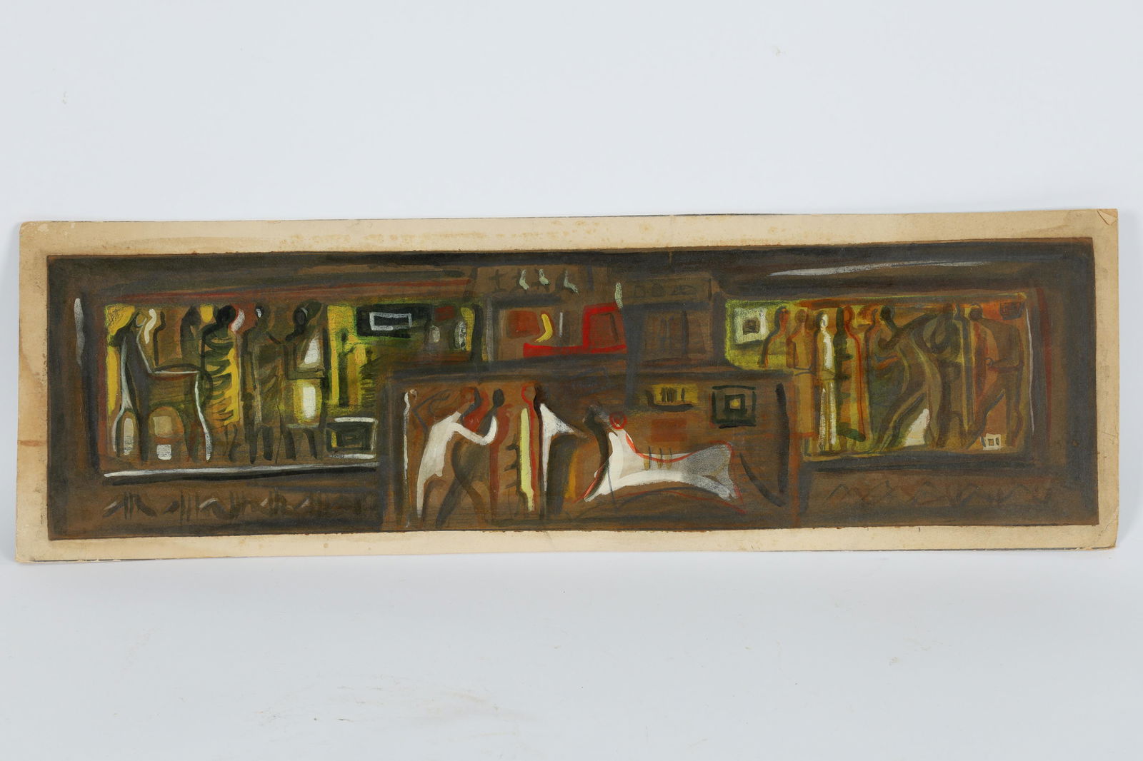 Unsigned Abstract Modernist Panoramic Painting (1 of 5)