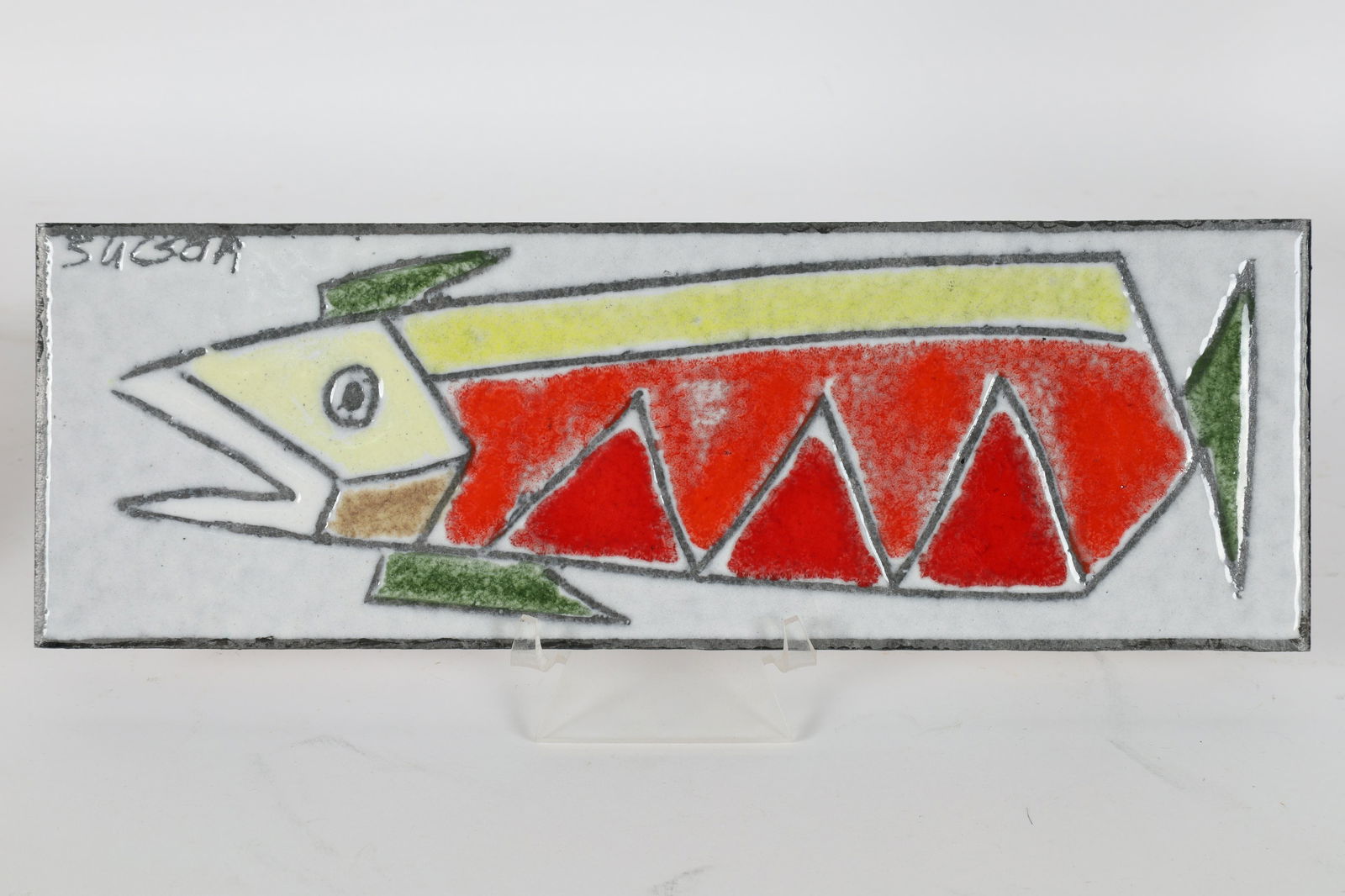 Charles Sucsan Mid Century Ceramic Fish Plaque (1 of 5)