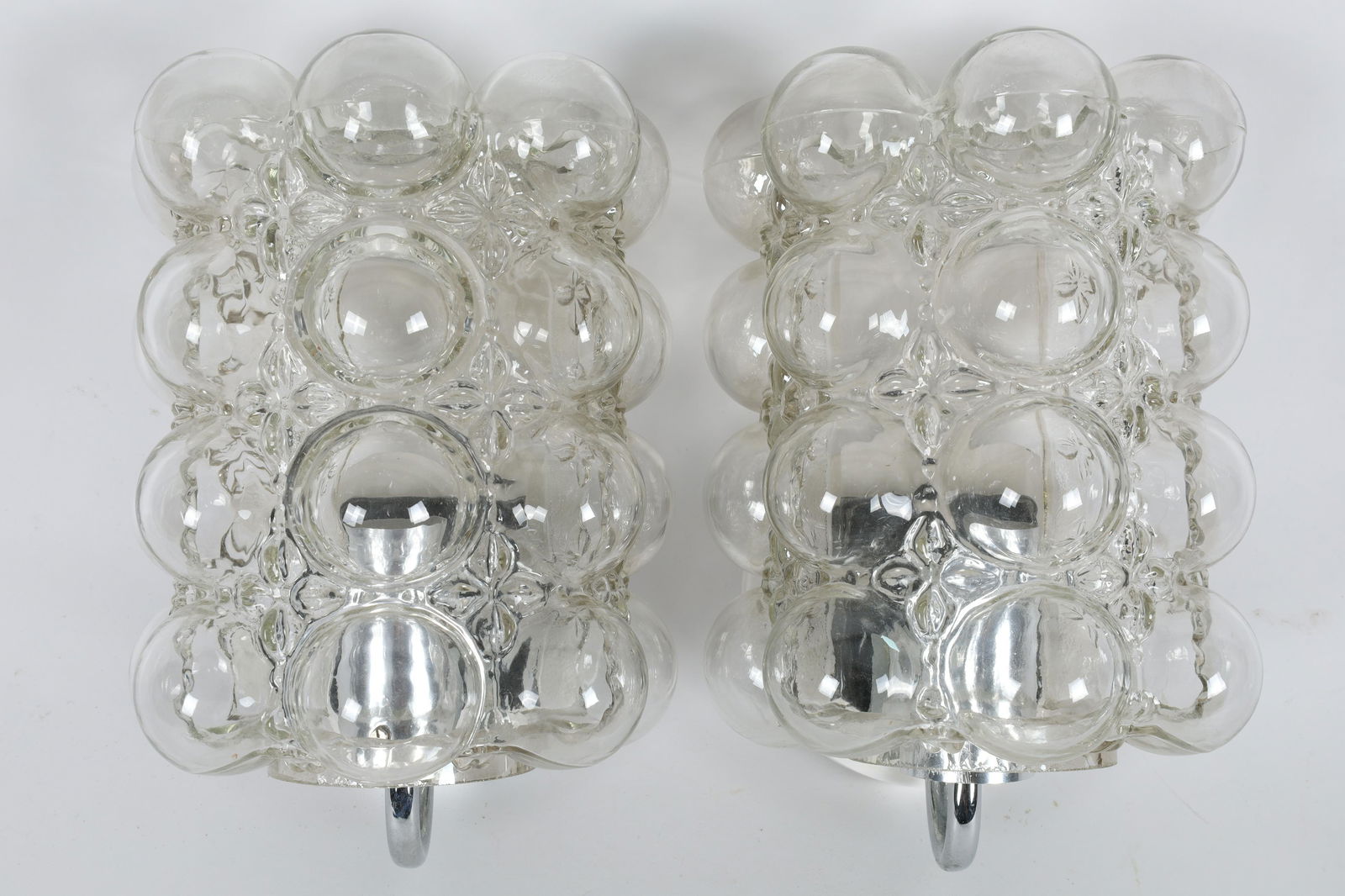 Pair Glass Bubble Sconces Helena Tynell Glashutte (1 of 6)