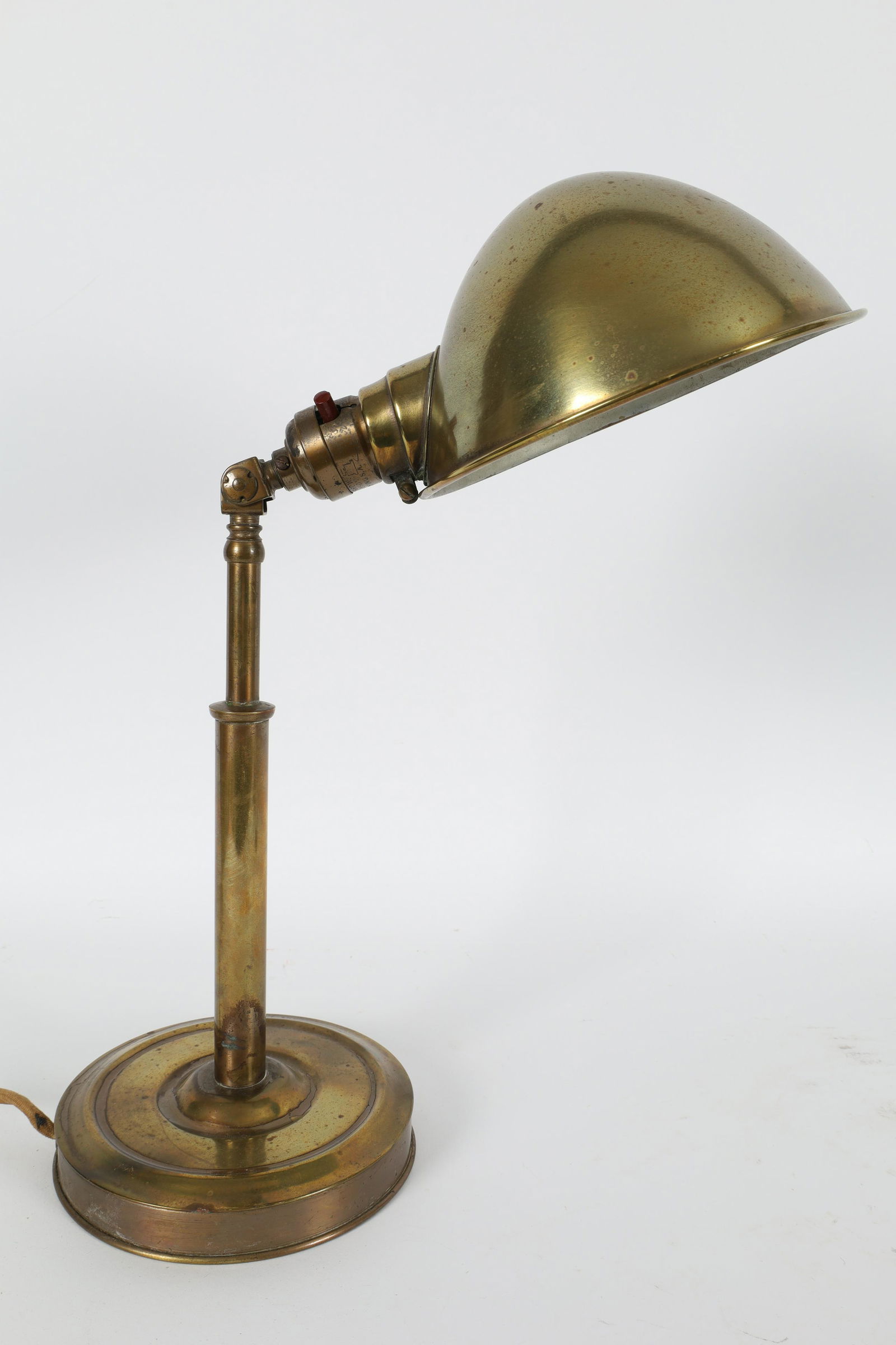 Industrial Brass Task Desk Wall Pivoting Lamp (1 of 6)