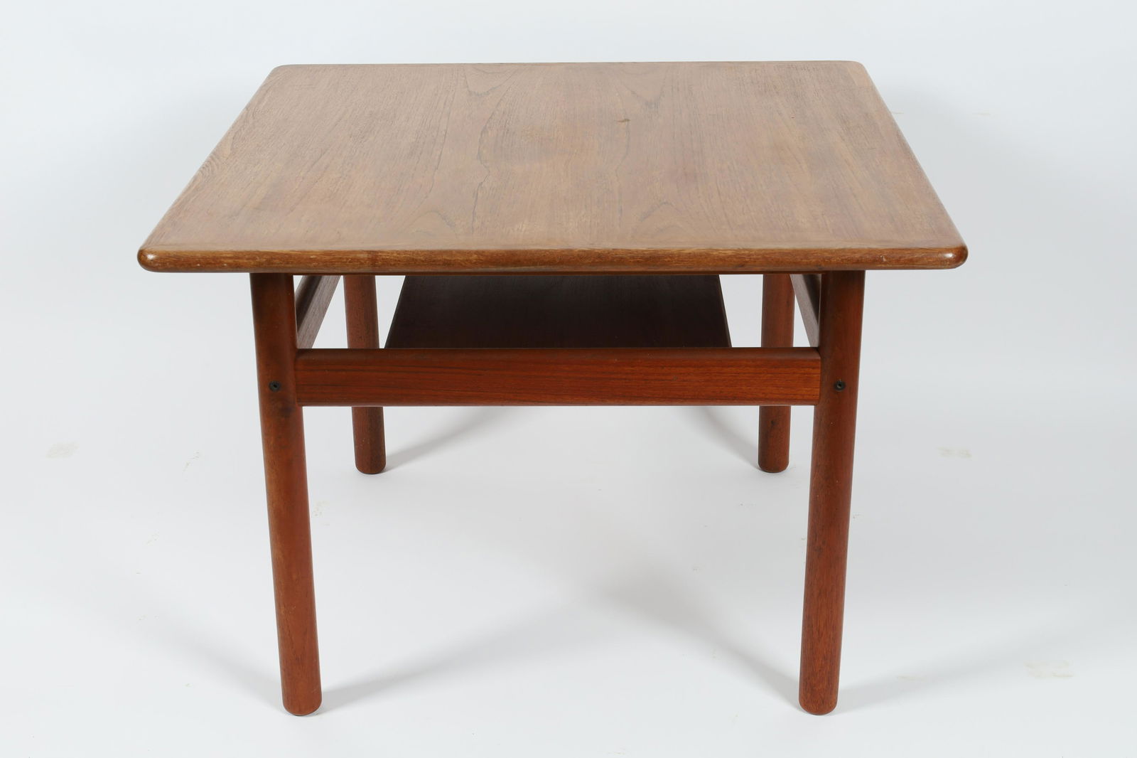 Mid Century Modern Teak Coffee Table Slatted Shelf (1 of 7)