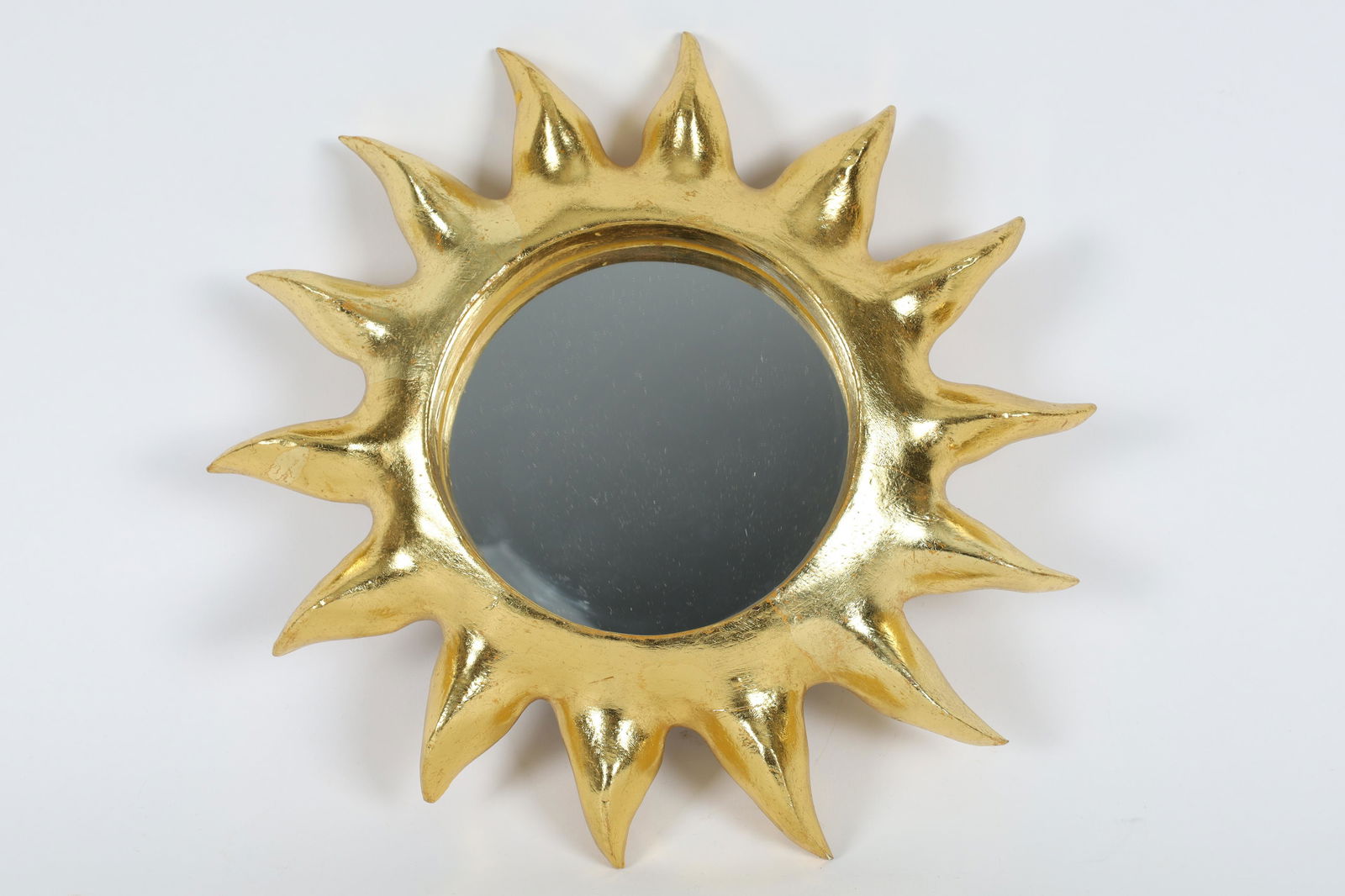 Small Italian Gilt Wood Sun Burst Wall Mirror (1 of 4)
