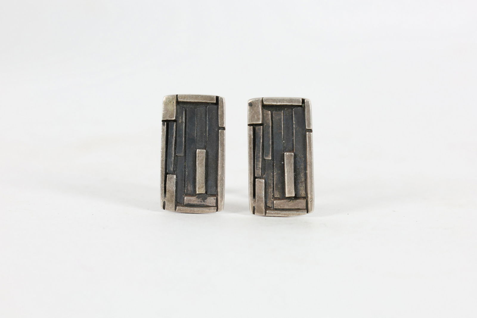 1970s Armand Brochard Modernist Silver Cufflinks (1 of 7)