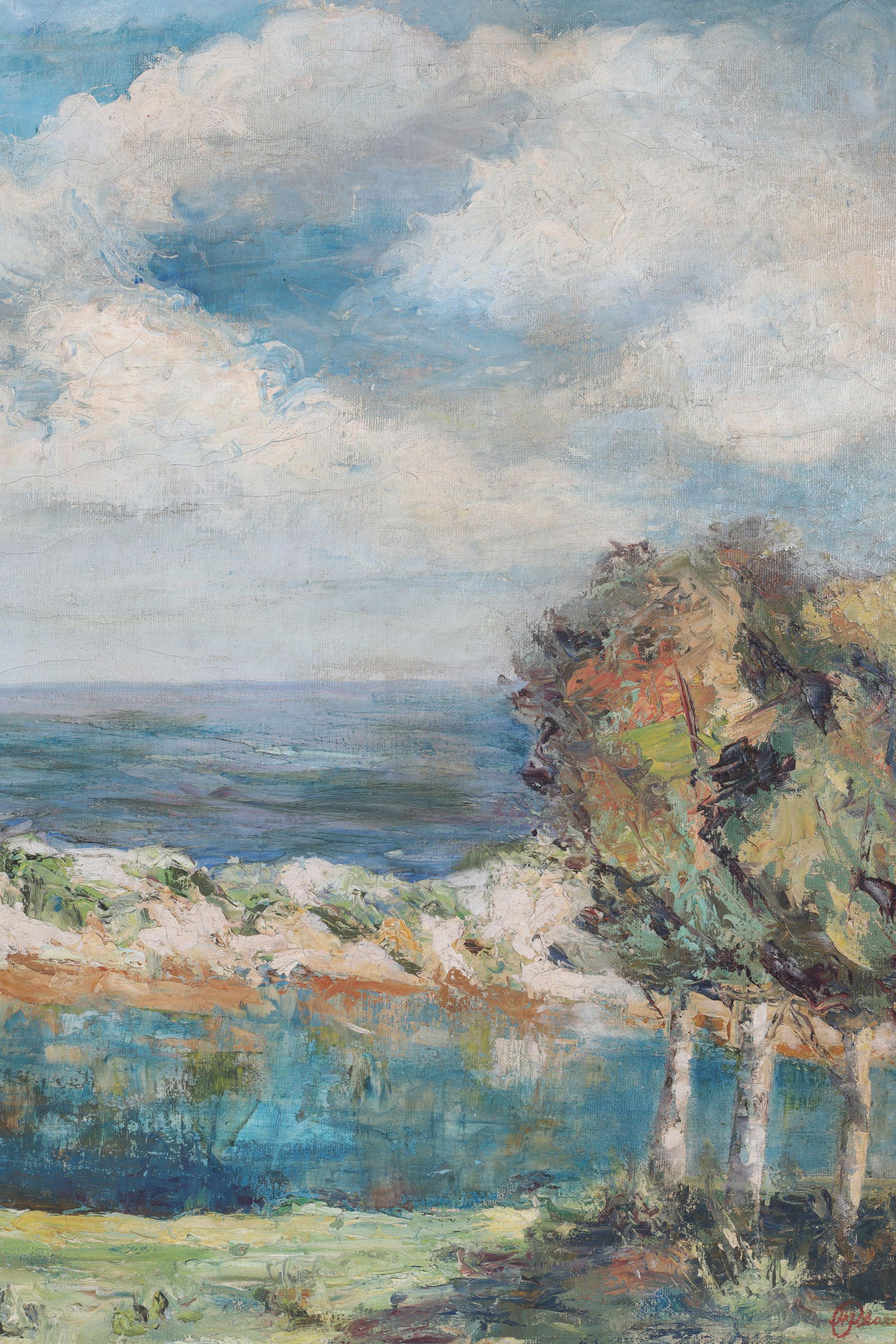 Impressionist Coastal Landscape Painting H Pearson (1 of 7)