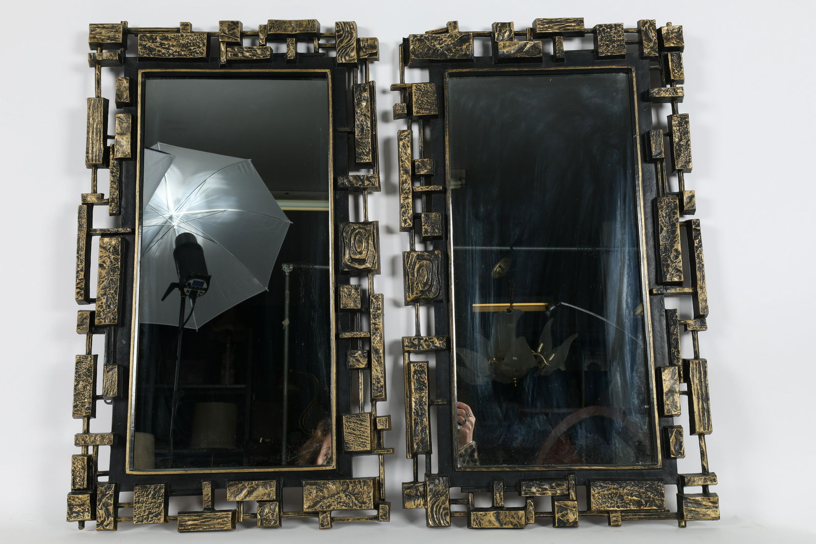 Pair of Vintage Brutalist Syroco Mirrors (1 of 7)