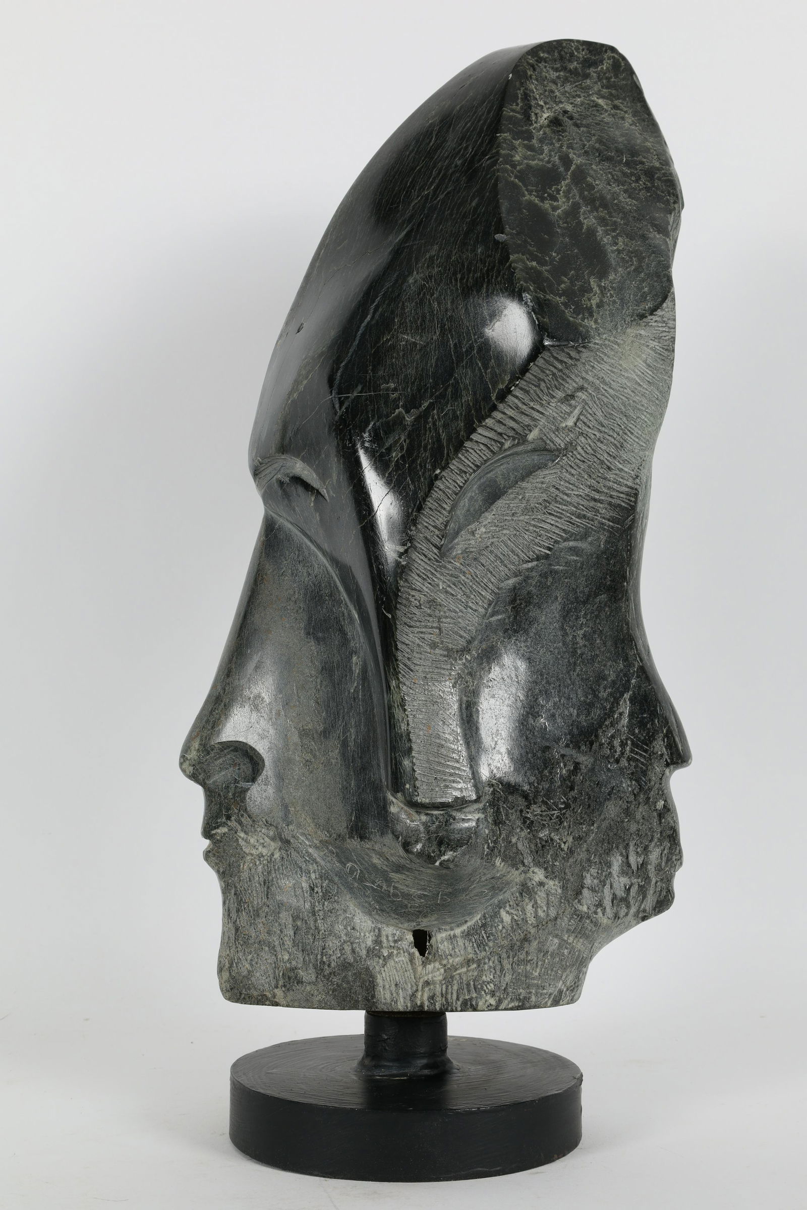 Large Abstract Soapstone Inuit Sculpture, 2 Faces (1 of 7)