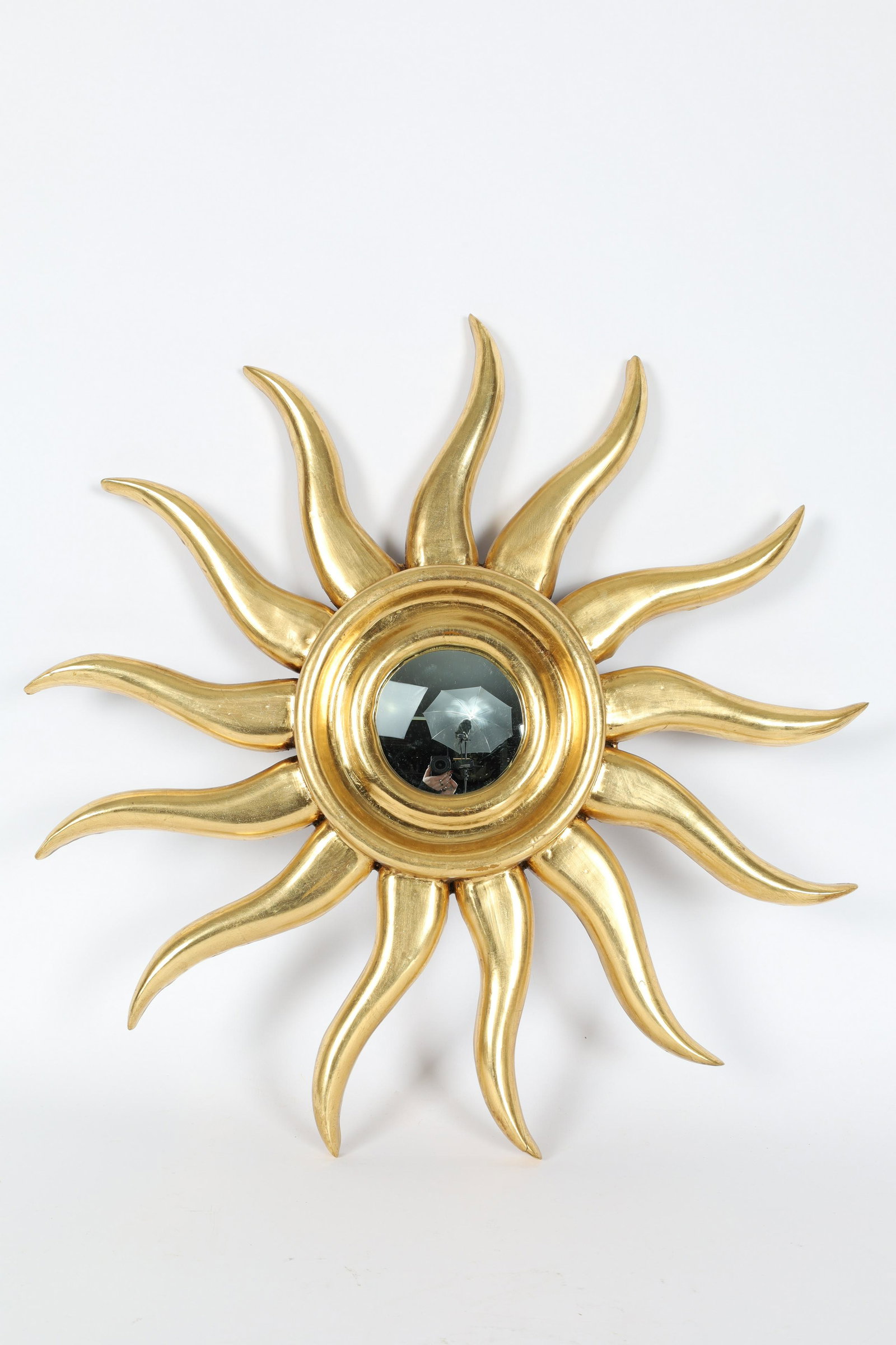 Mid Century Style Golden Sunburst Mirror (1 of 5)