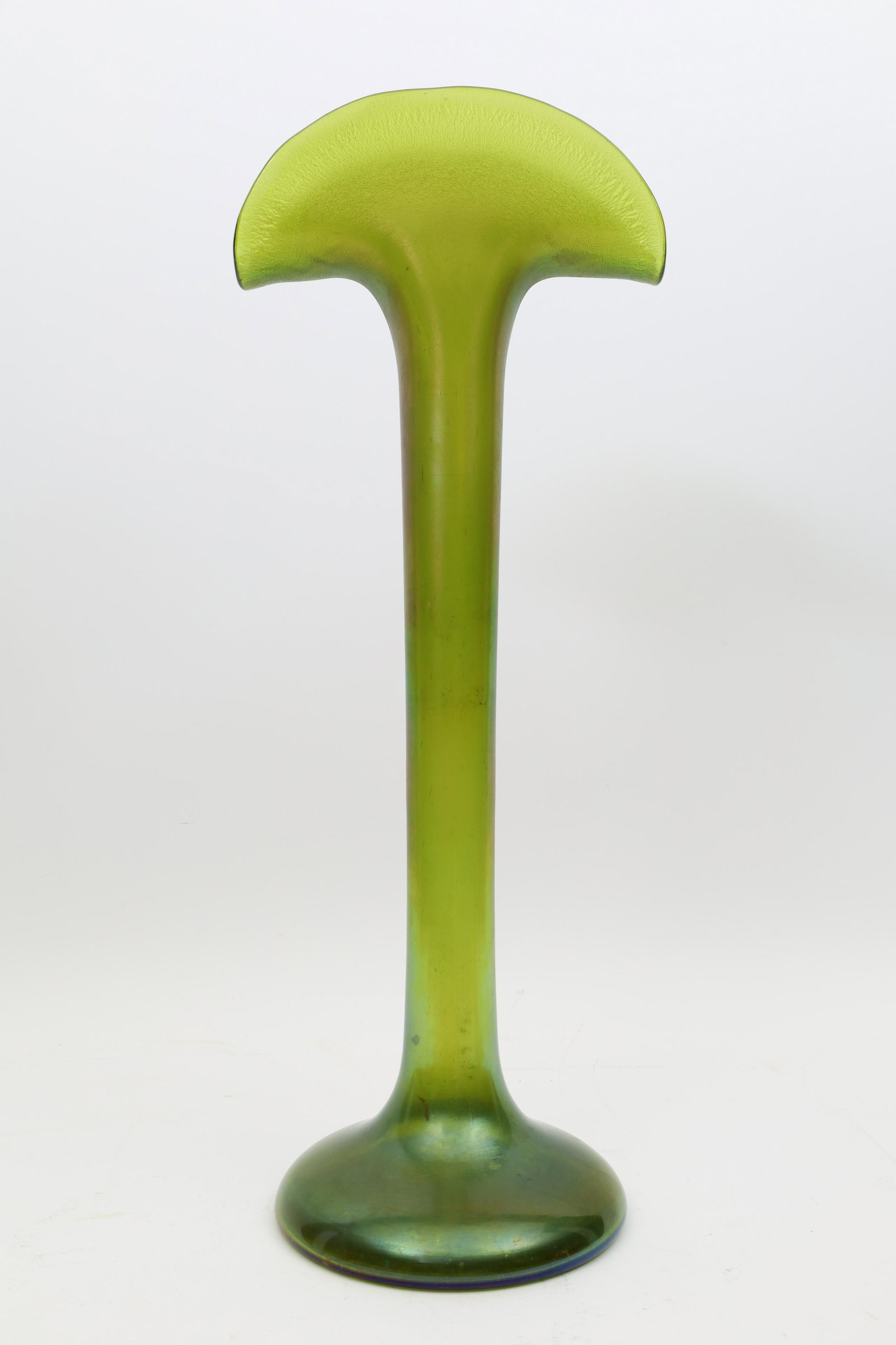 Art Nouveau Loetz Iridescent Green Art Glass Vase (1 of 7)