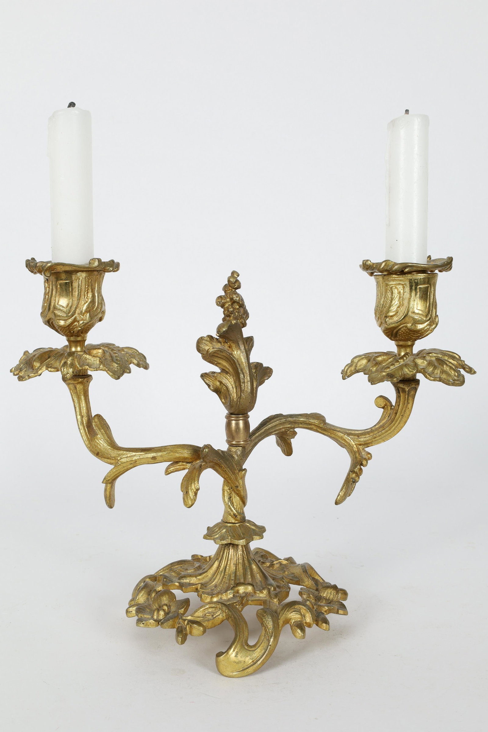 Antique Louis XV Style Bronze 2 Arm Candelabra (1 of 6)