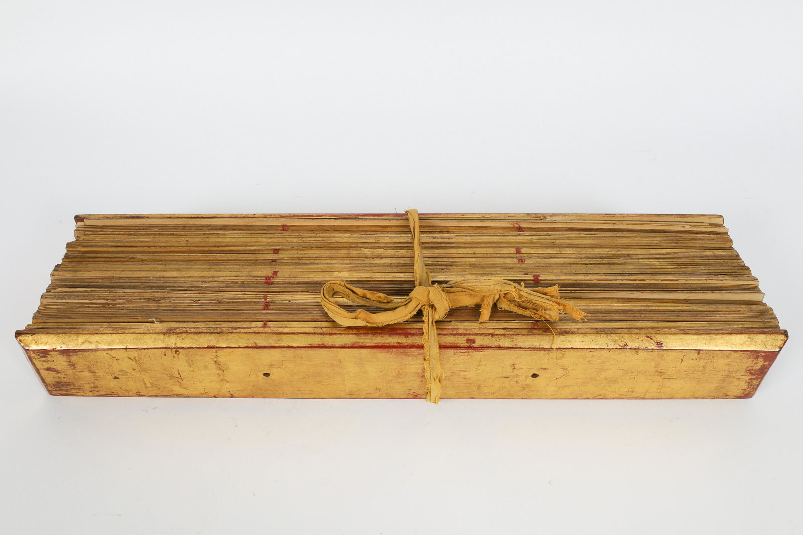 Antique Gilt Lacquer Burmese Buddhist Manuscript (1 of 6)