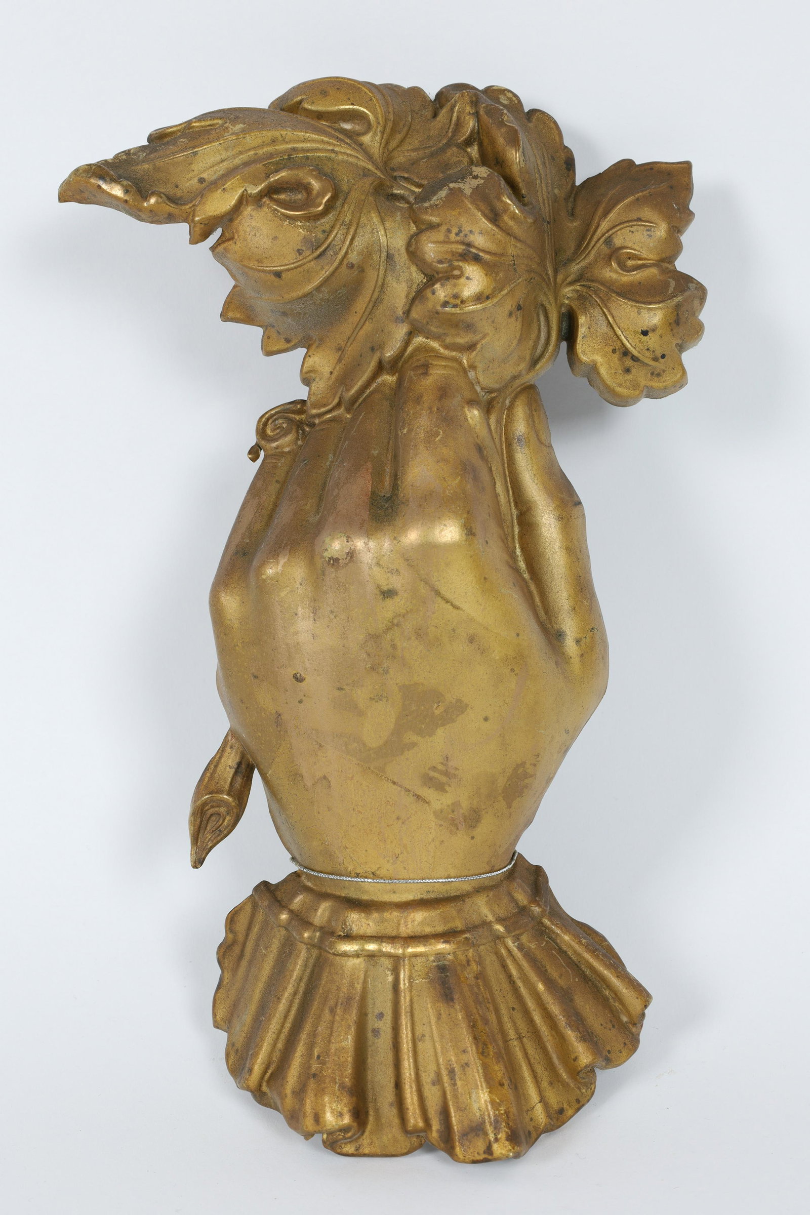 French Gilt Bronze Applique Hand Holding Leaves (1 of 5)
