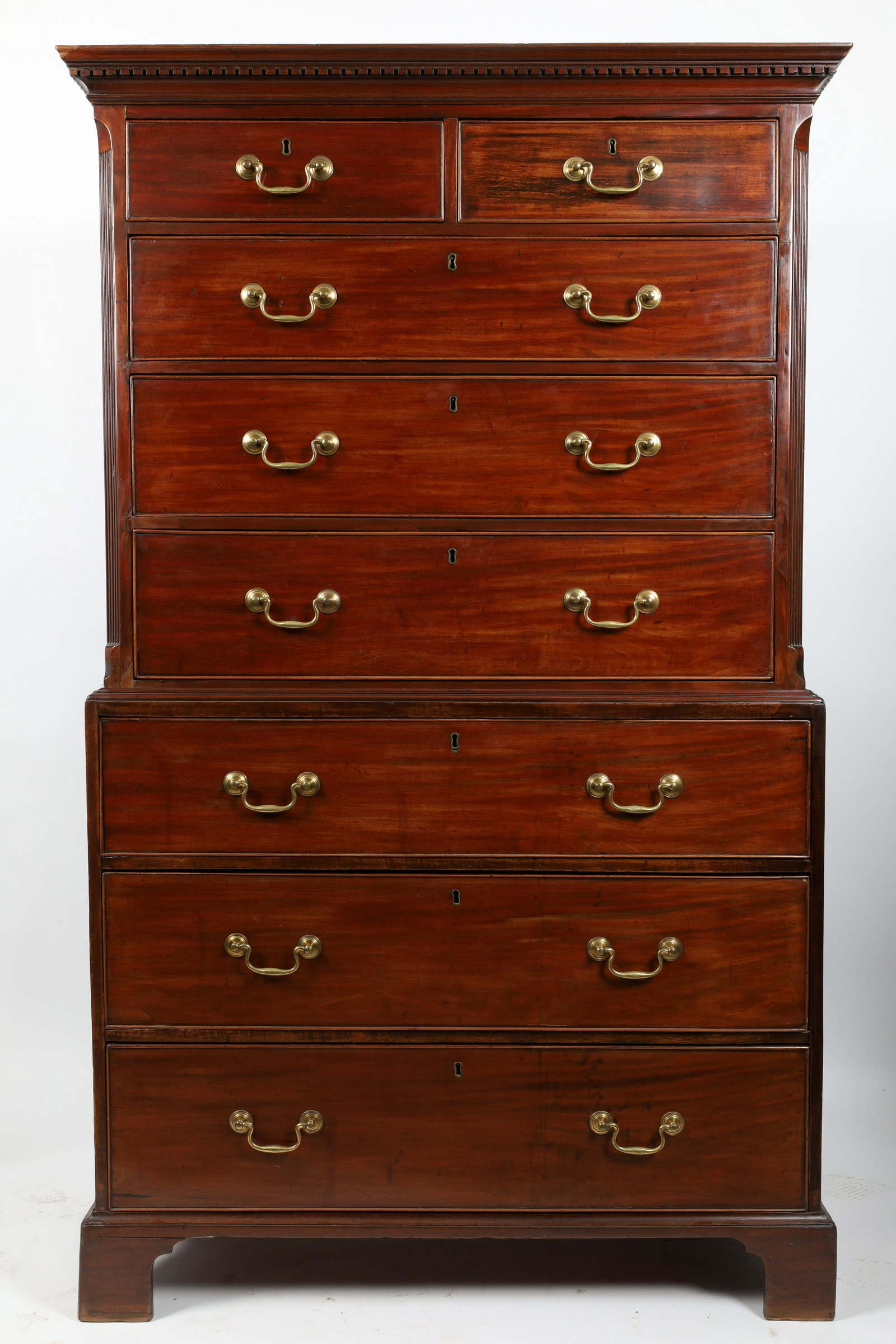 Antique George III Mahogany Chest On Chest (1 of 8)
