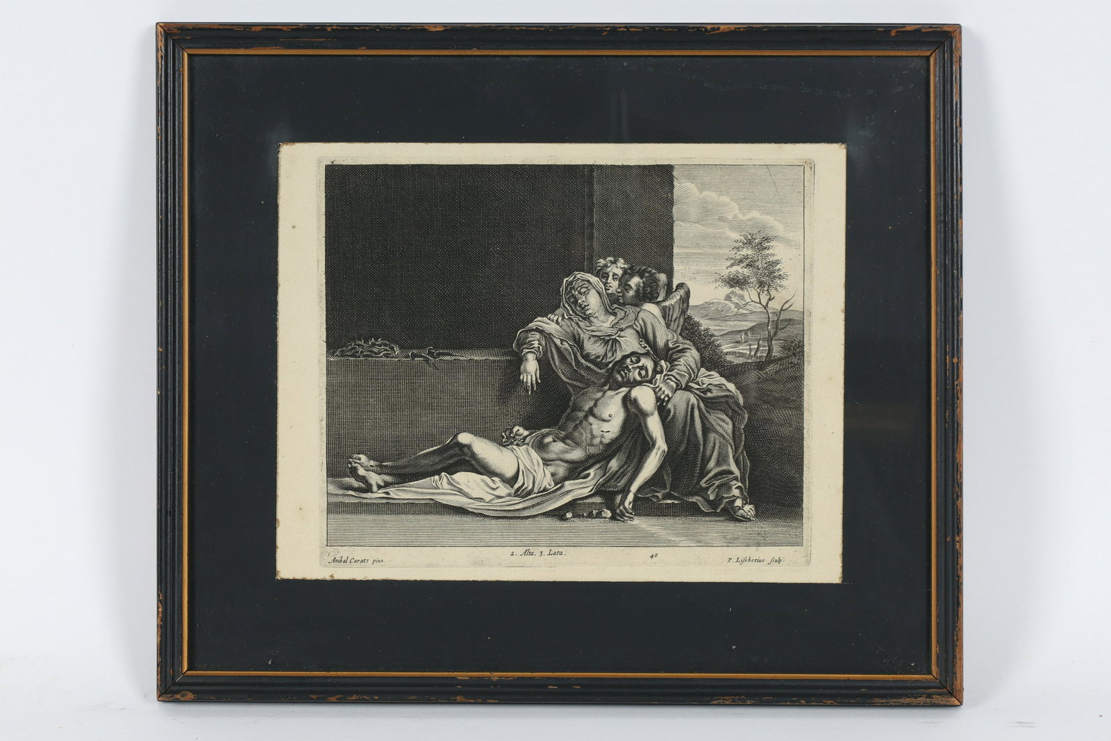 17th C van Liesbetten Engraving Lamentation Christ (1 of 5)