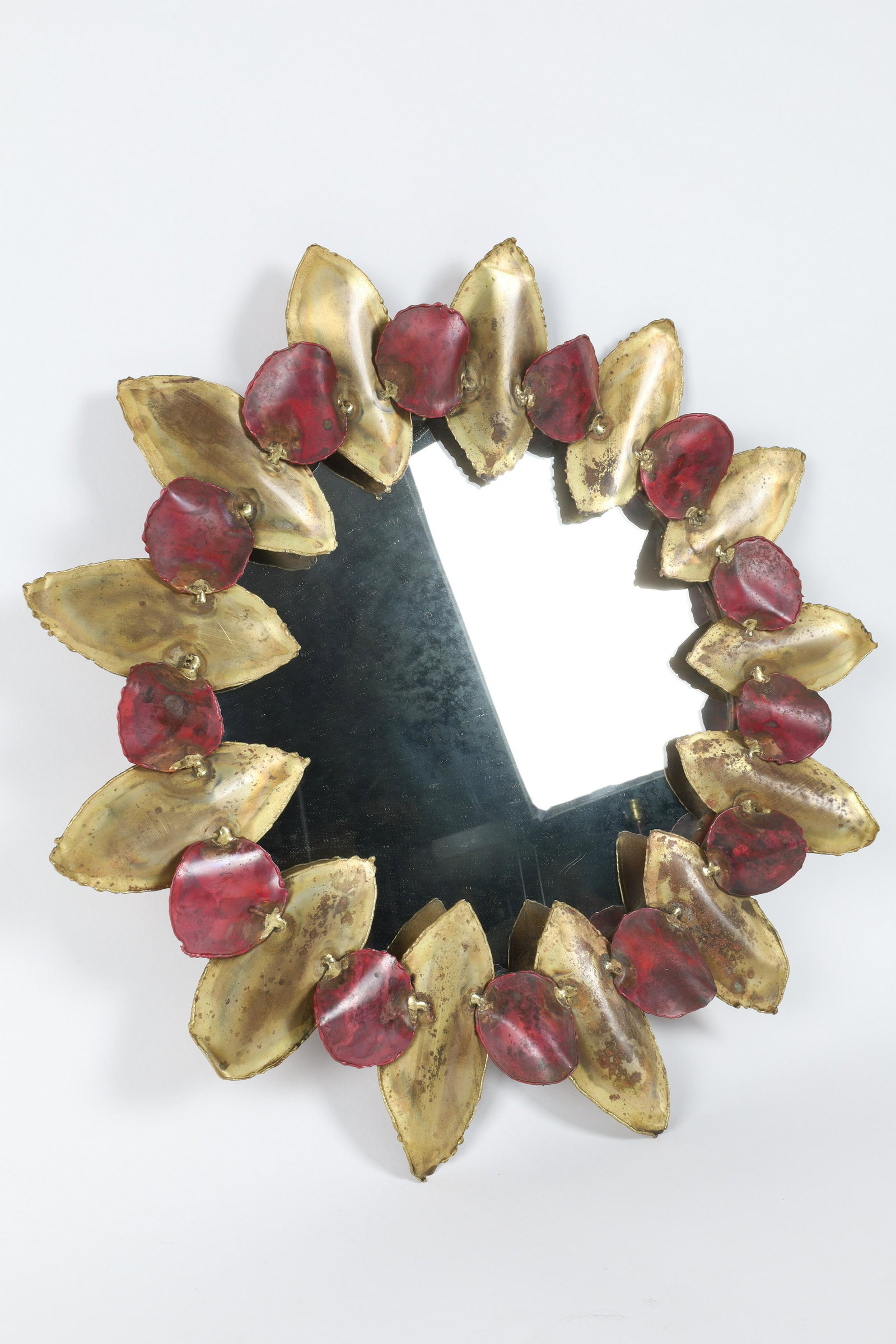 Mid Century Modern Brutalist Metal Art Wall Mirror (1 of 5)