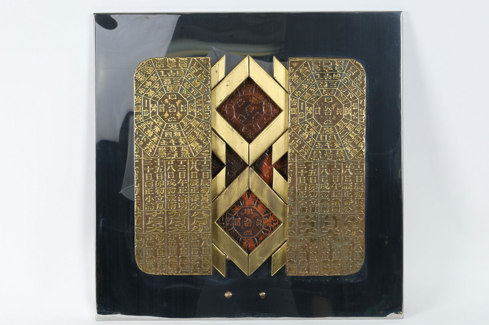 2個セットウォールアート 金属モダンアート Stephen Chun Vintage Silver Wall Art Sculpture Decoration by Stephen Chun