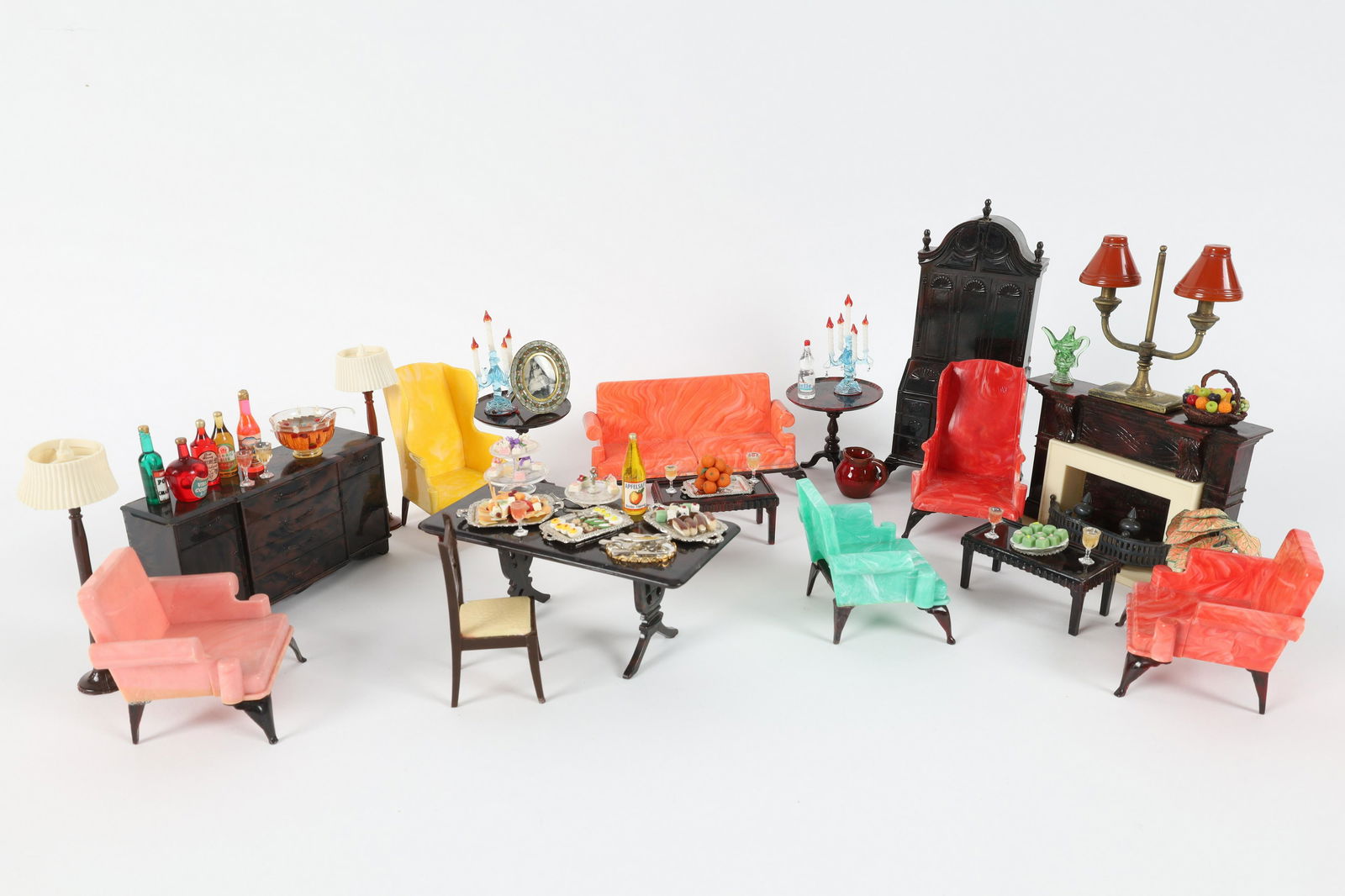 Lot of Vintage Doll House Living Room Furniture (1 of 9)