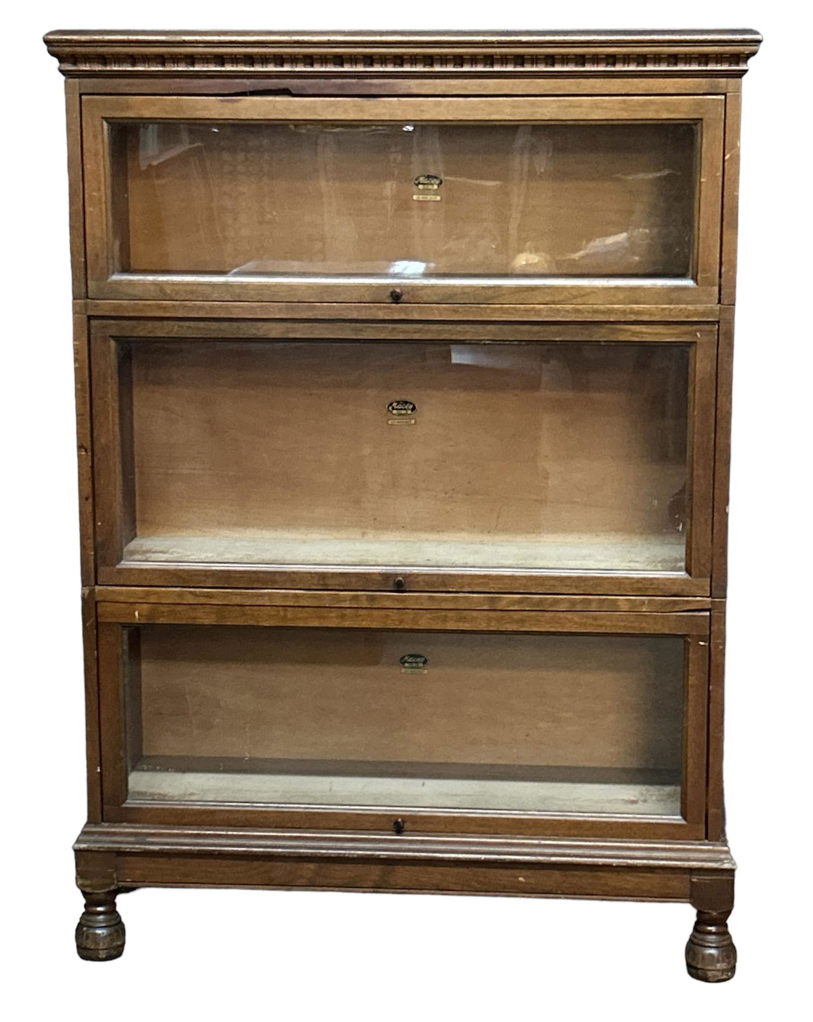 Antique Macey's 3 Stack Walnut Barrister Bookcase (1 of 6)