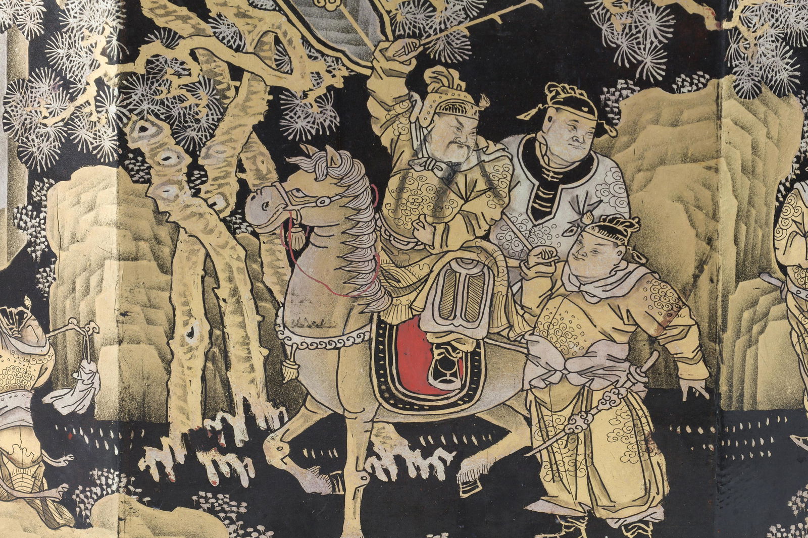 Chinese Black and Gilt Lacquer Nonya Box Cover (1 of 7)