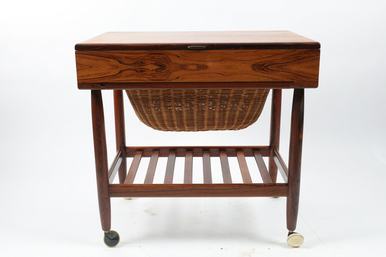 MCM Danish Ejvind Johansson Rosewood Sewing Table (1 of 7)