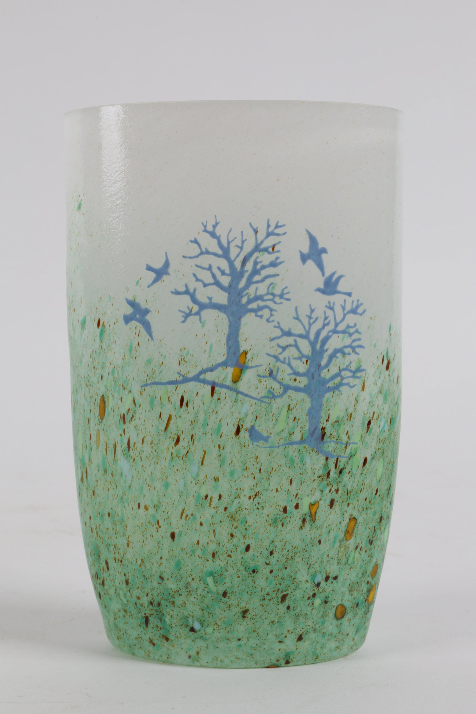 Kosta Boda October Series Glass Vase Kjell Engman: Kosta Boda October Series Glass Vase Kjell Engman. Measures 6 inches H x 3.5 W x 2 deep.
