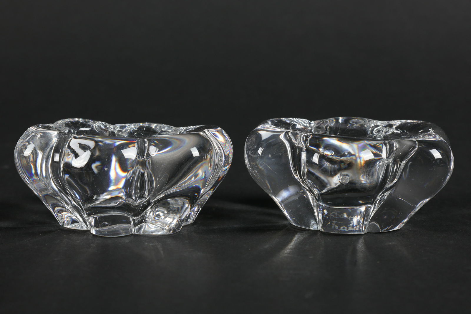 Daum Nancy France Pair Art Glass Open Salts (1 of 4)