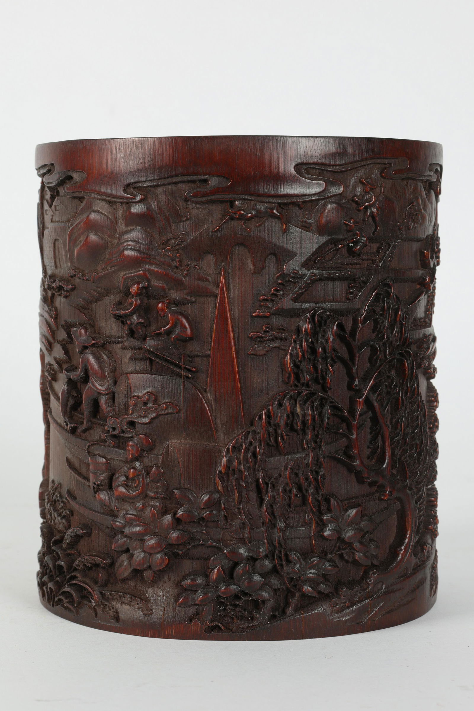 Chinese Carved Bamboo Brush Pot (1 of 7)
