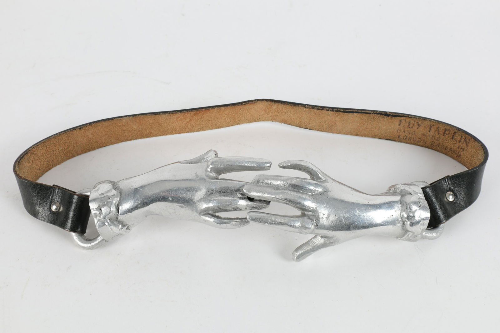 Guy Taplin Pewter Clasped Hands Belt Signed (1 of 6)