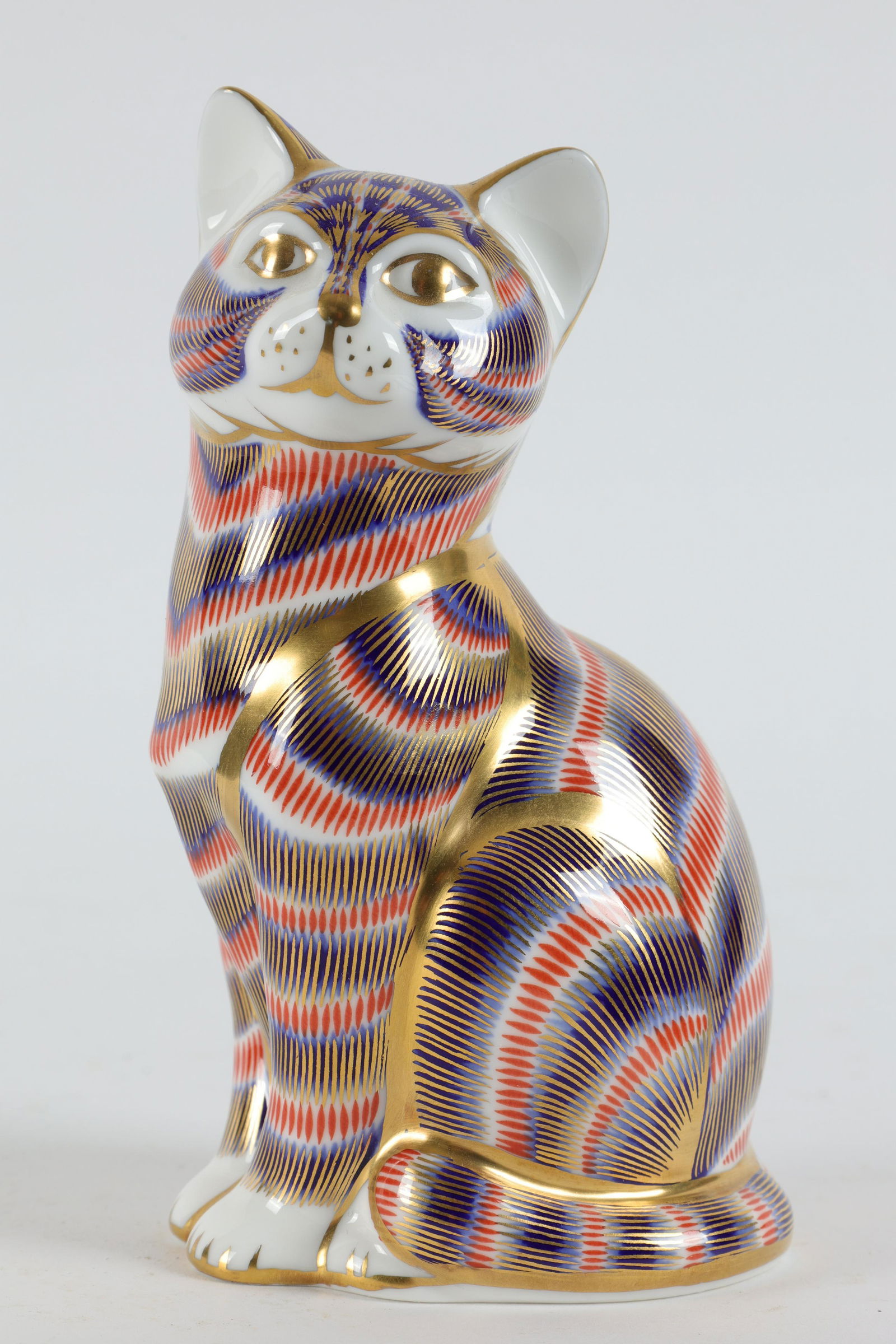 Vintage Royal Crown Derby Imari Cat Figurine (1 of 6)
