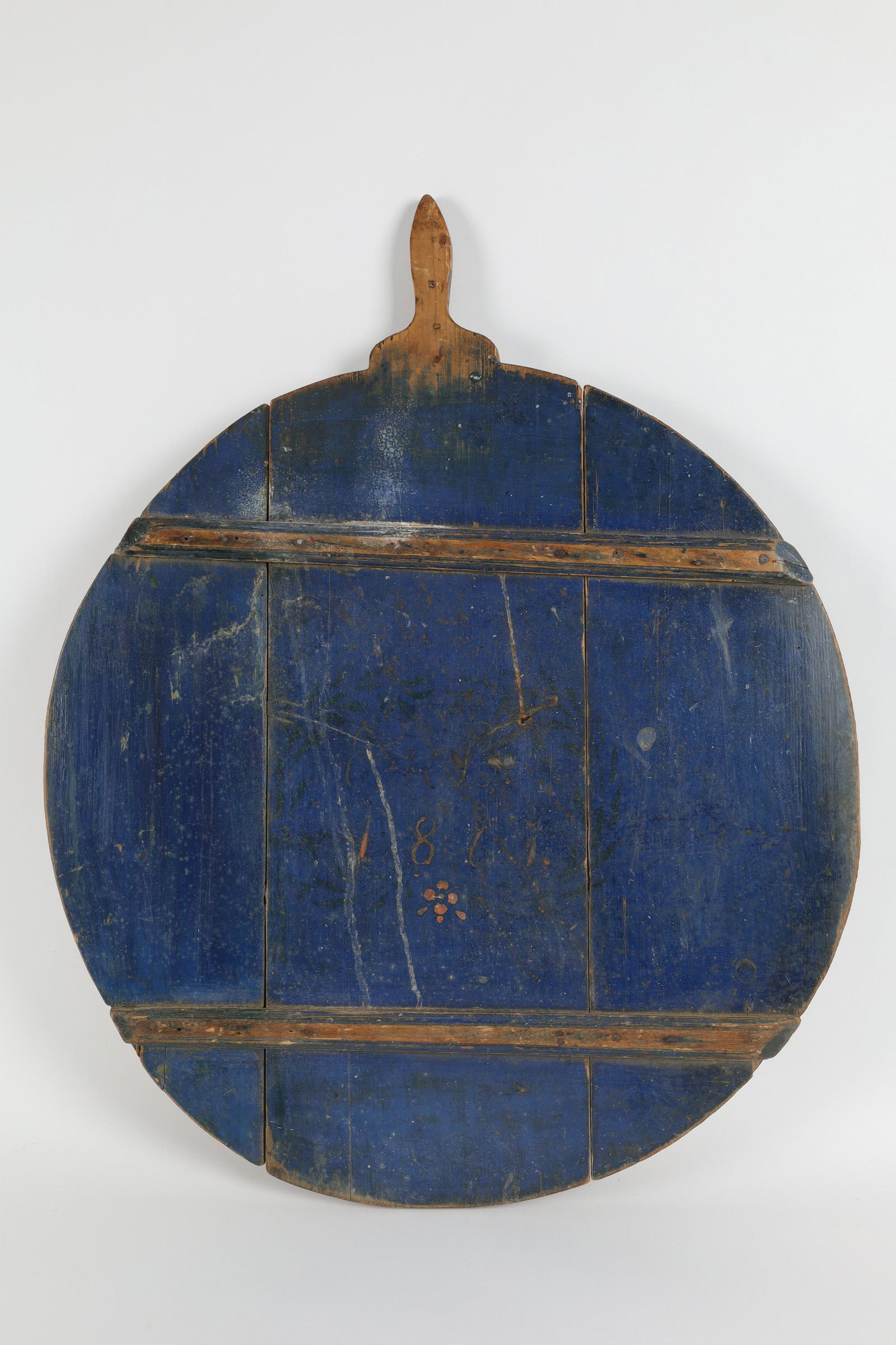 19th C Antique French Painted Primitive Doughboard (1 of 8)