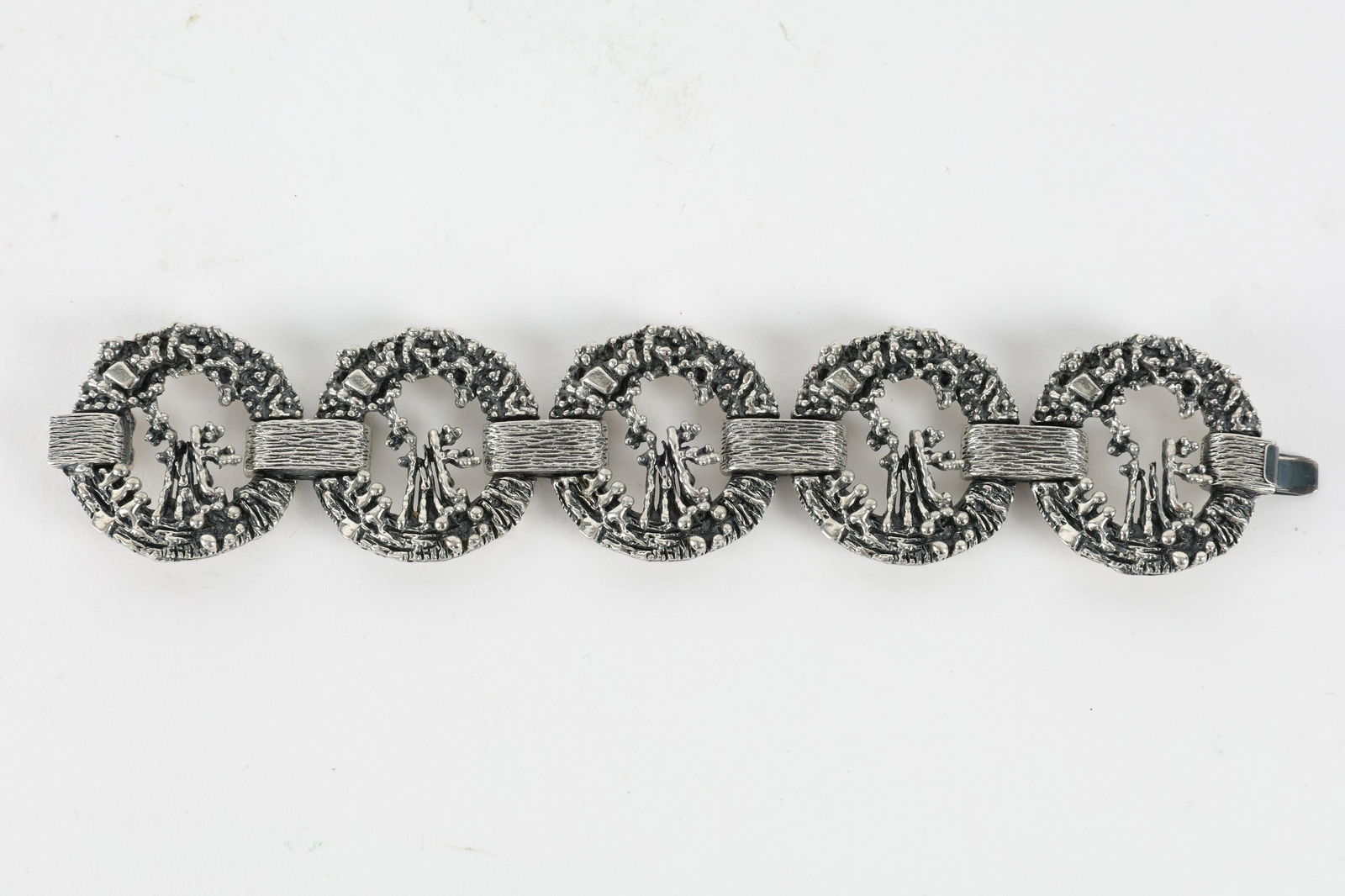 Mid Century 1970s Guy Vidal Brutalist Bracelet (1 of 6)