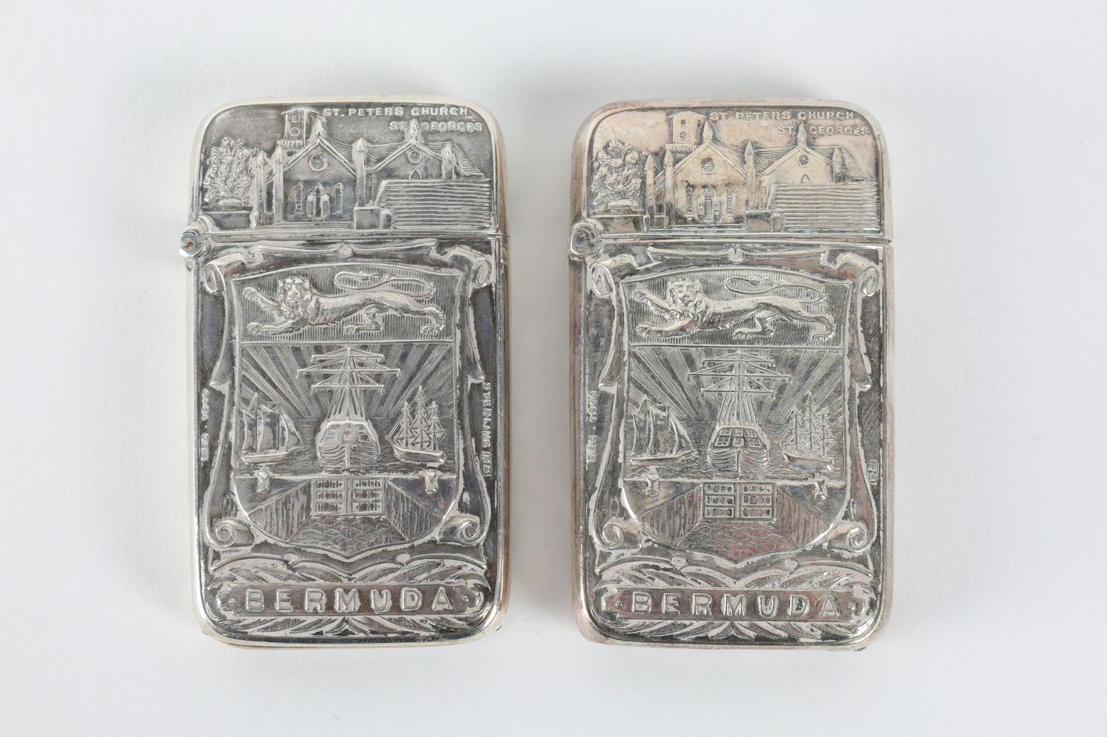 2 Antique Sterling Bermuda Tourism Match Safes (1 of 6)