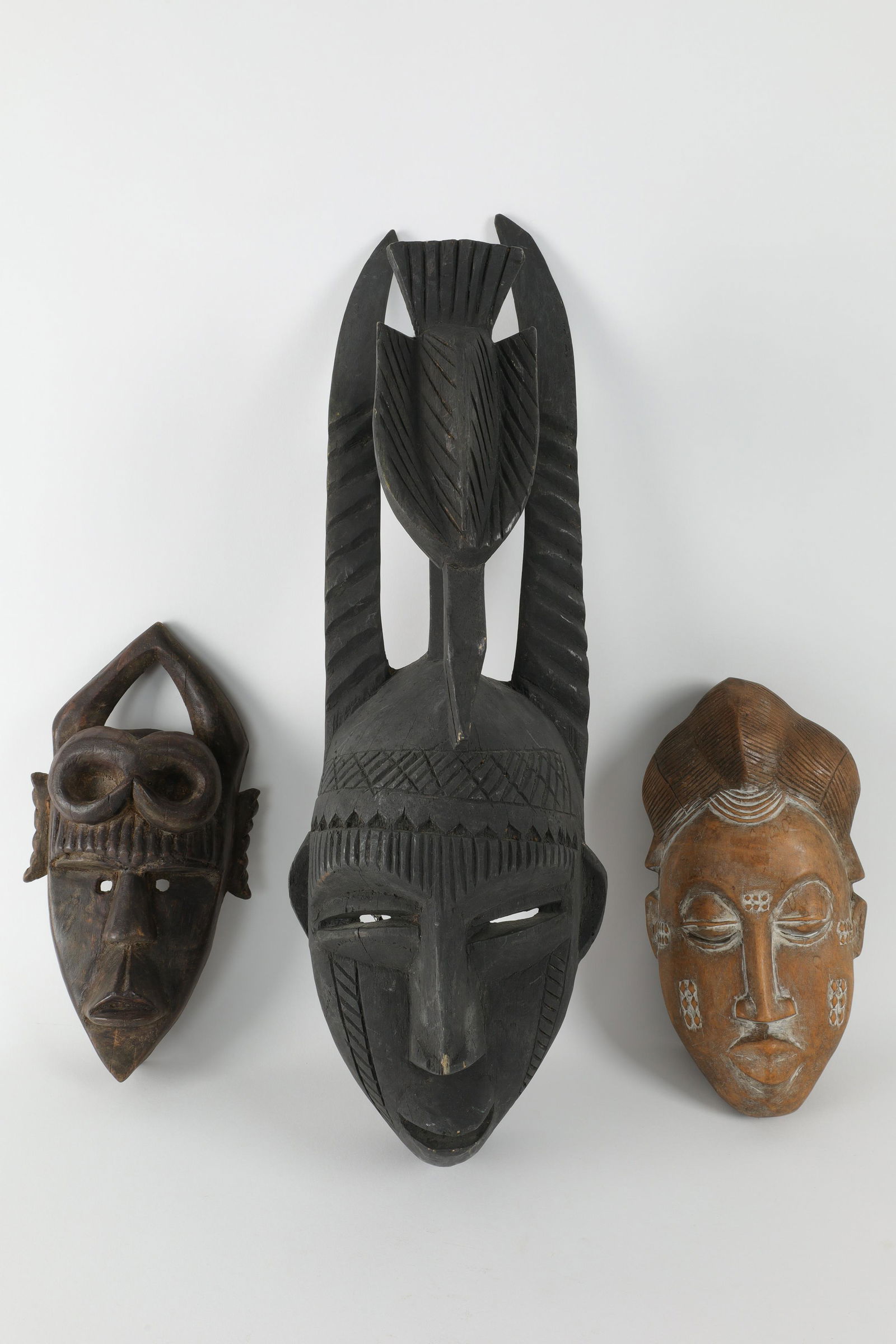 Lot of African Carved Wood Masks (1 of 7)