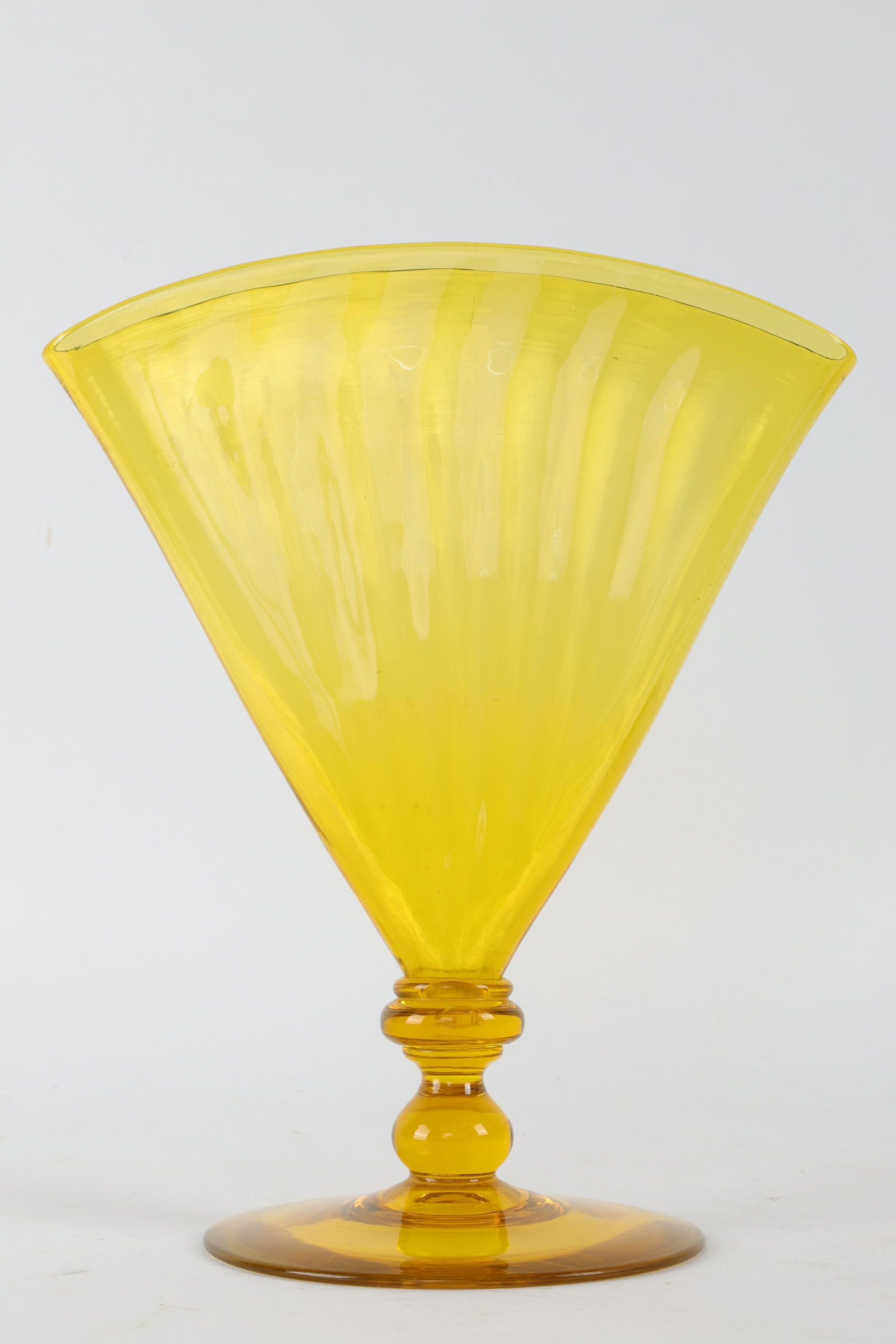 Art Deco Steuben Yellow Glass Fan Vase (1 of 7)