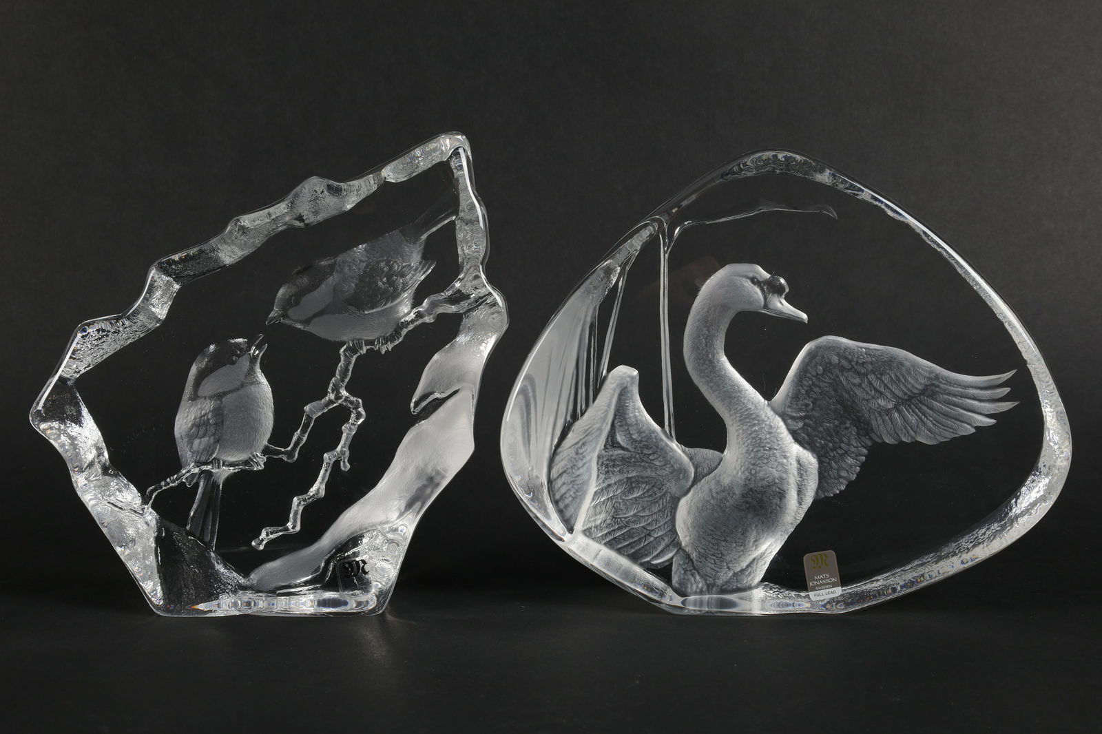 Mats Jonasson Sweden Crystal Birds Paperweights (1 of 9)