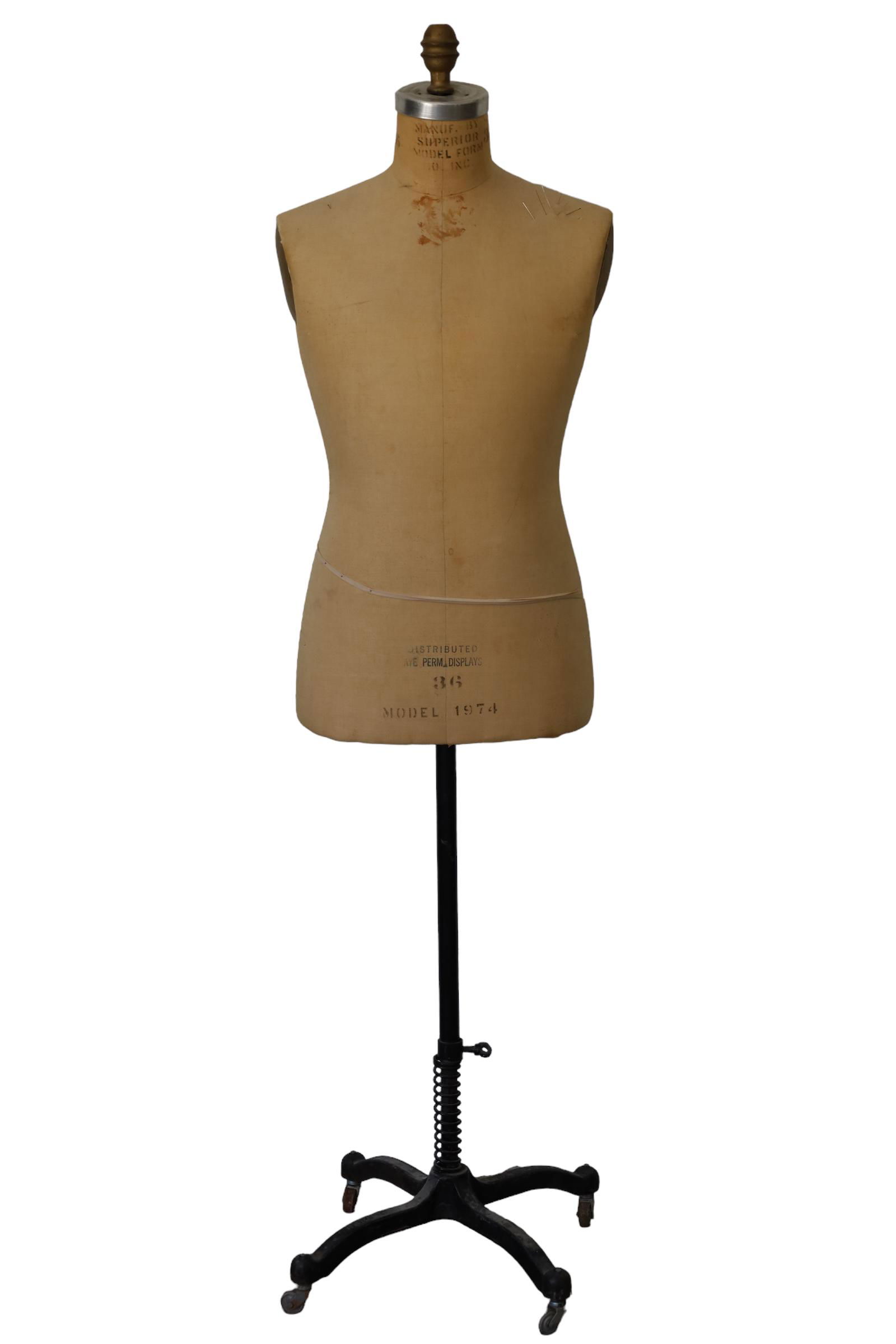 Vintage Male Model Dress Form Cast Iron Base (1 of 5)