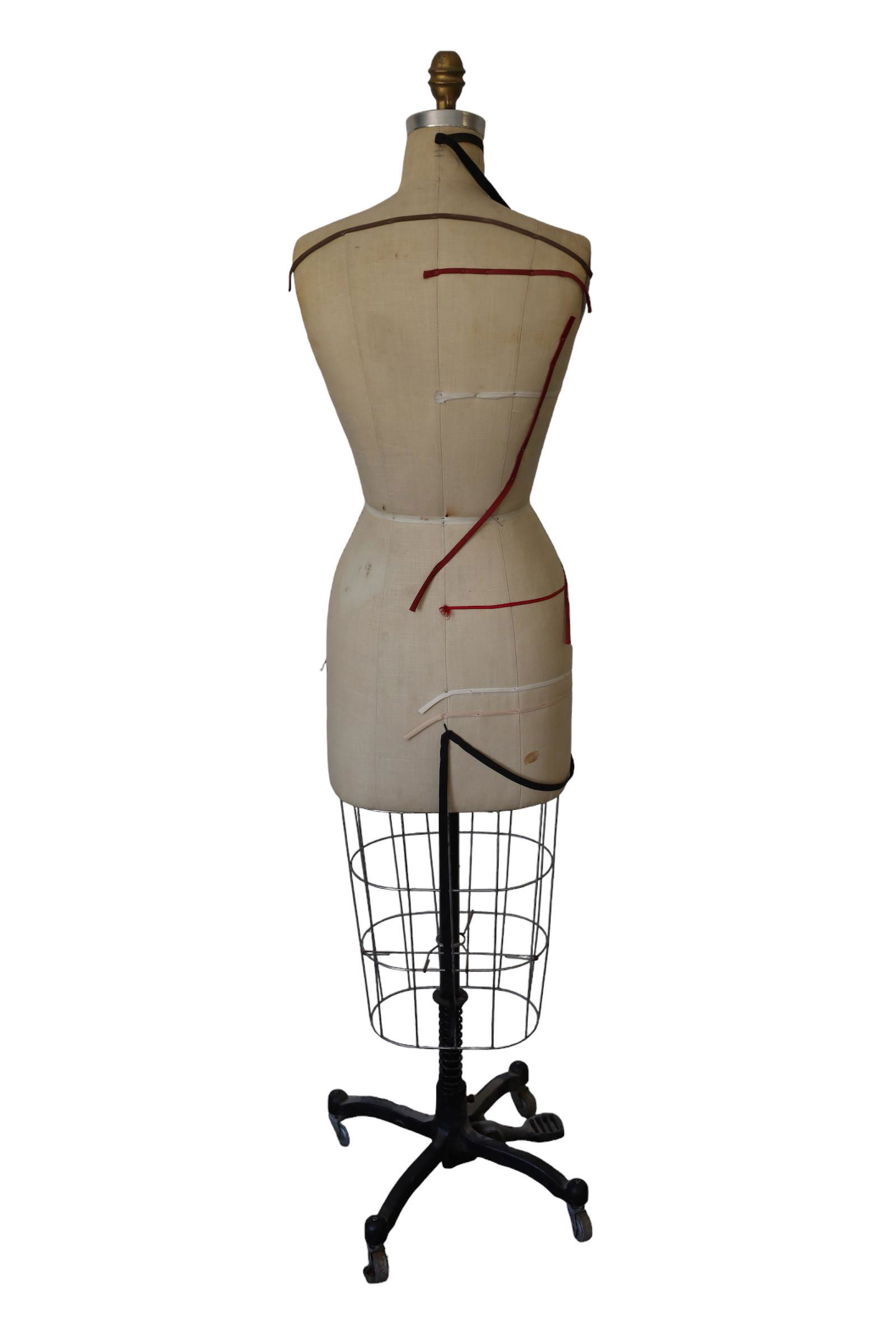 Vintage Female Model Dress Form Cast Iron Base (1 of 6)