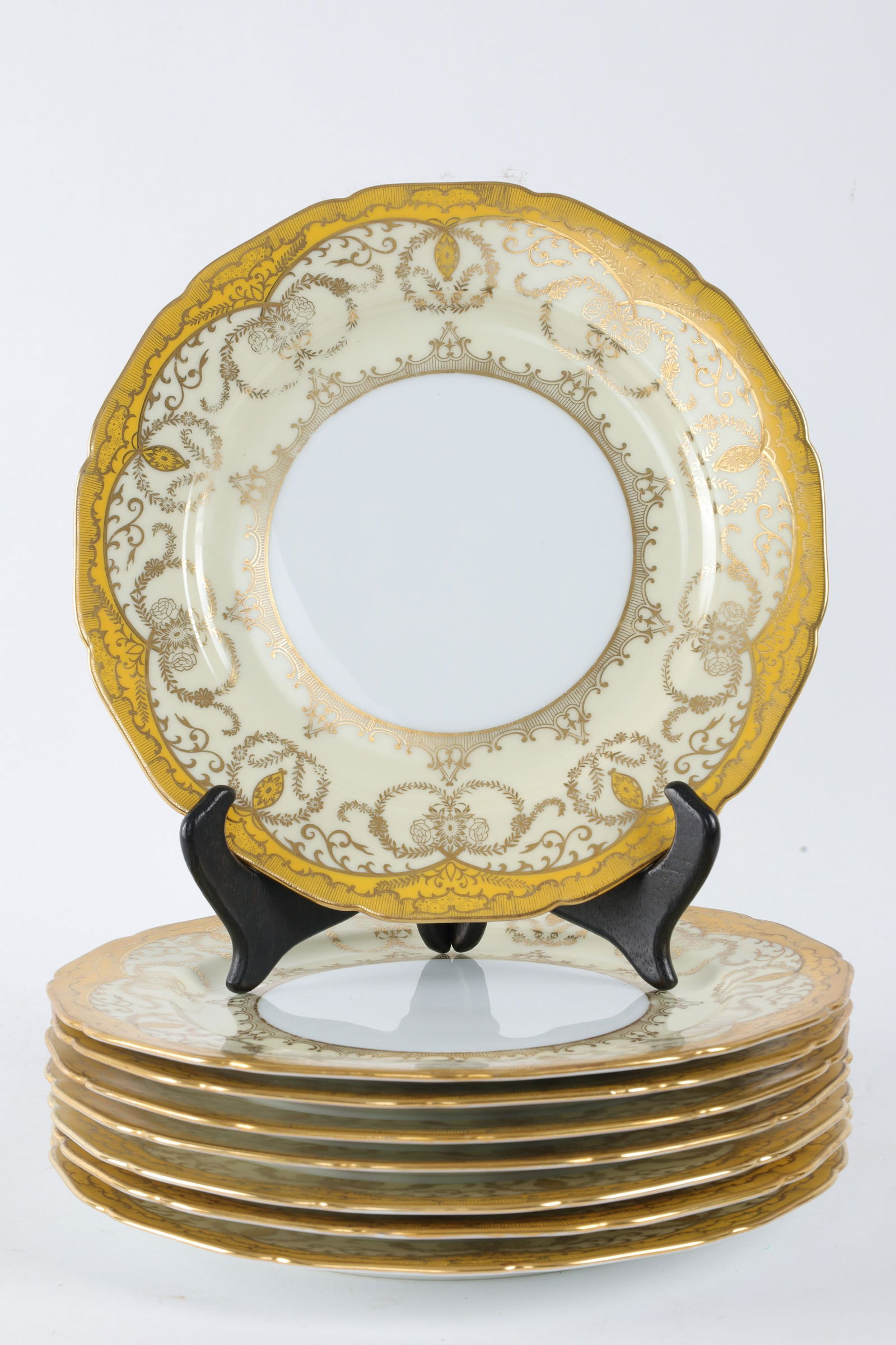 Vintage Noritake China Gilt Yellow Dinner Plates (1 of 5)