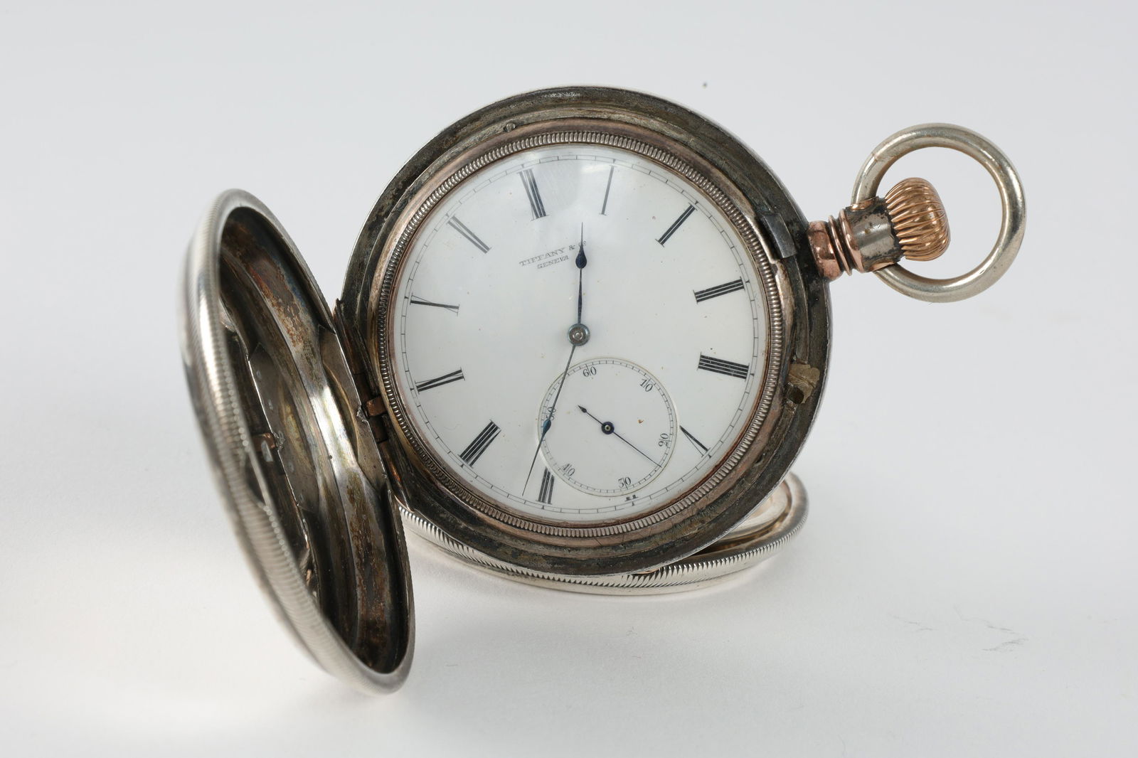Tiffany and Co Pocket Watch Sterling Silver Case (1 of 10)