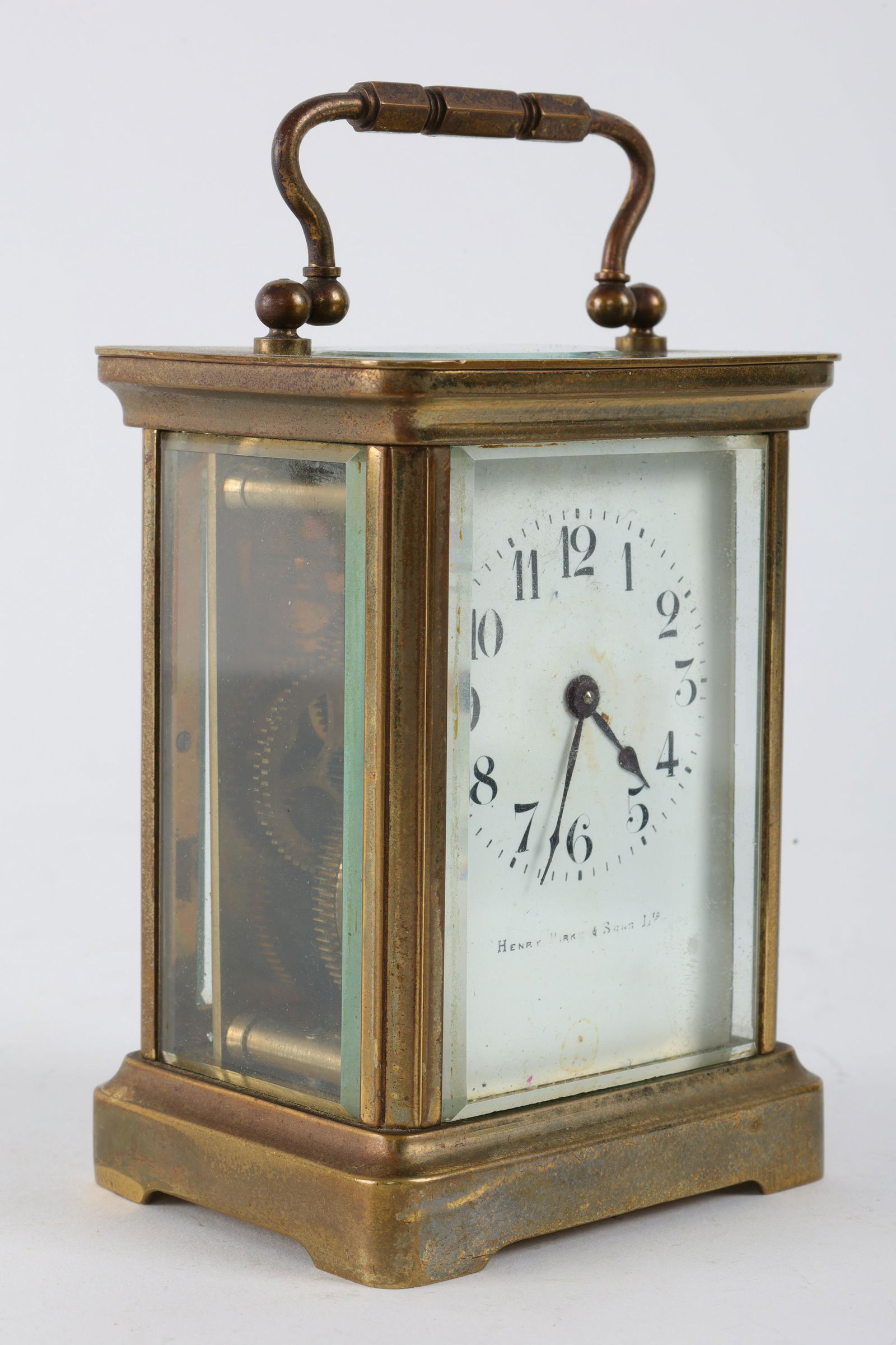 Antique French Birks Small Brass Carriage Clock (1 of 6)