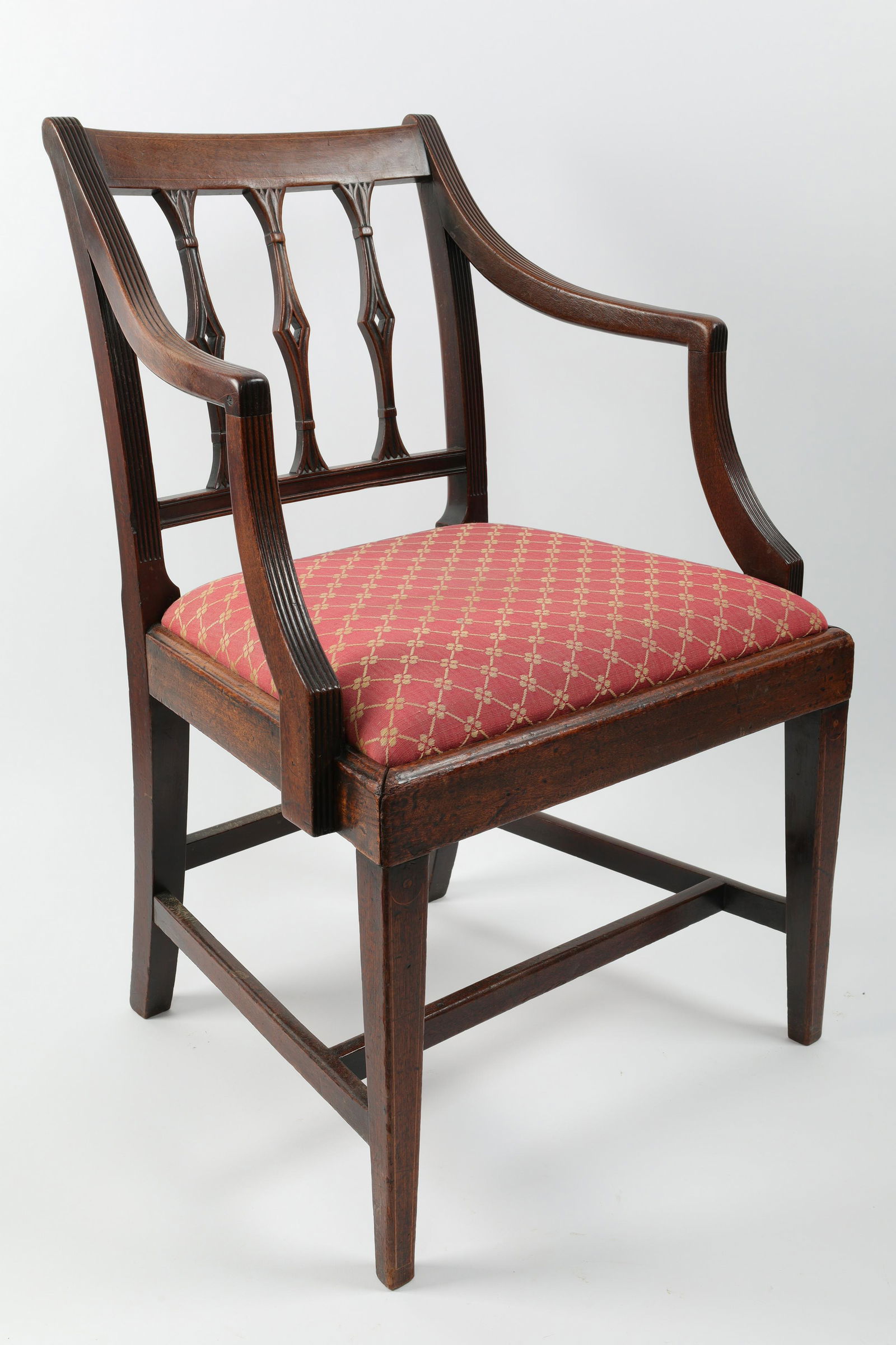 19th C American Georgian Hepplewhite Armchair (1 of 8)