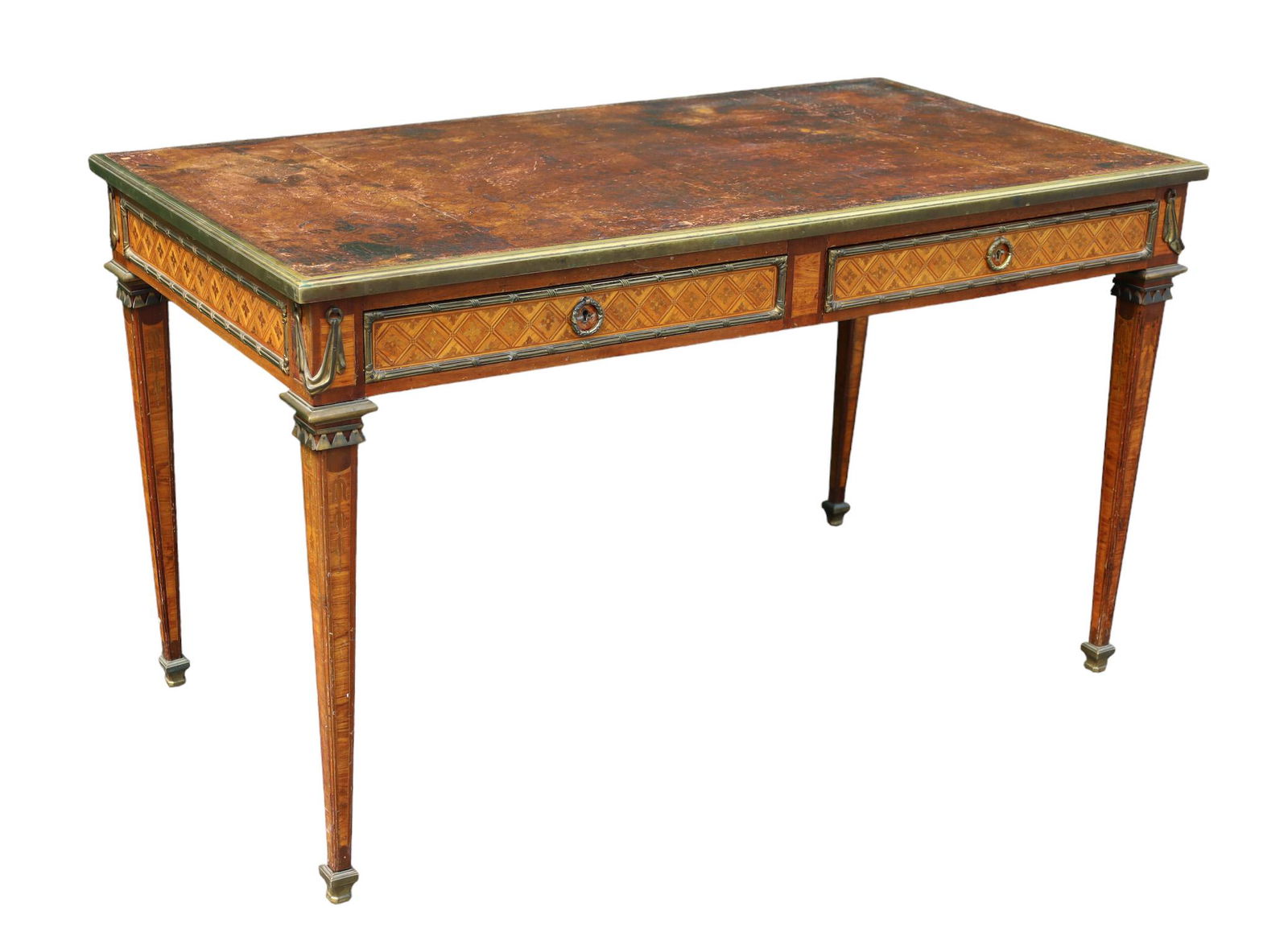 19th C French Louis XVI Ormolu Bureau Plat (1 of 7)