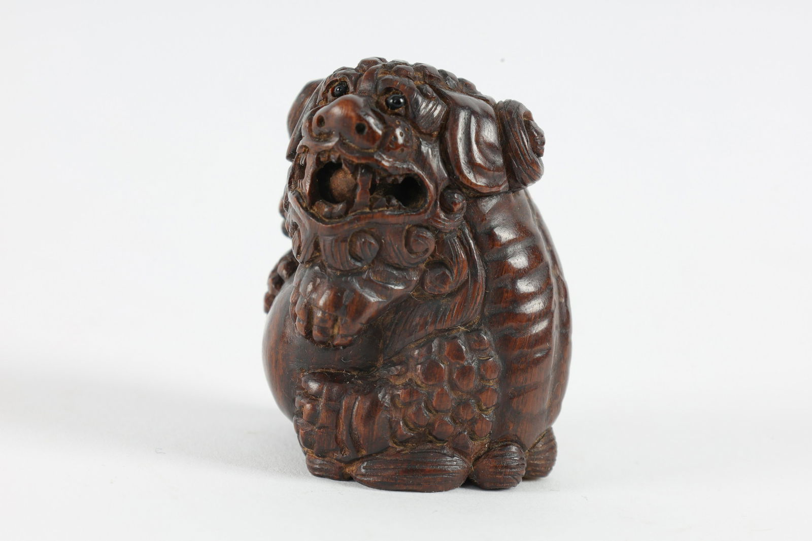 Antique Japanese Carved Wood Netsuke Signed (1 of 6)