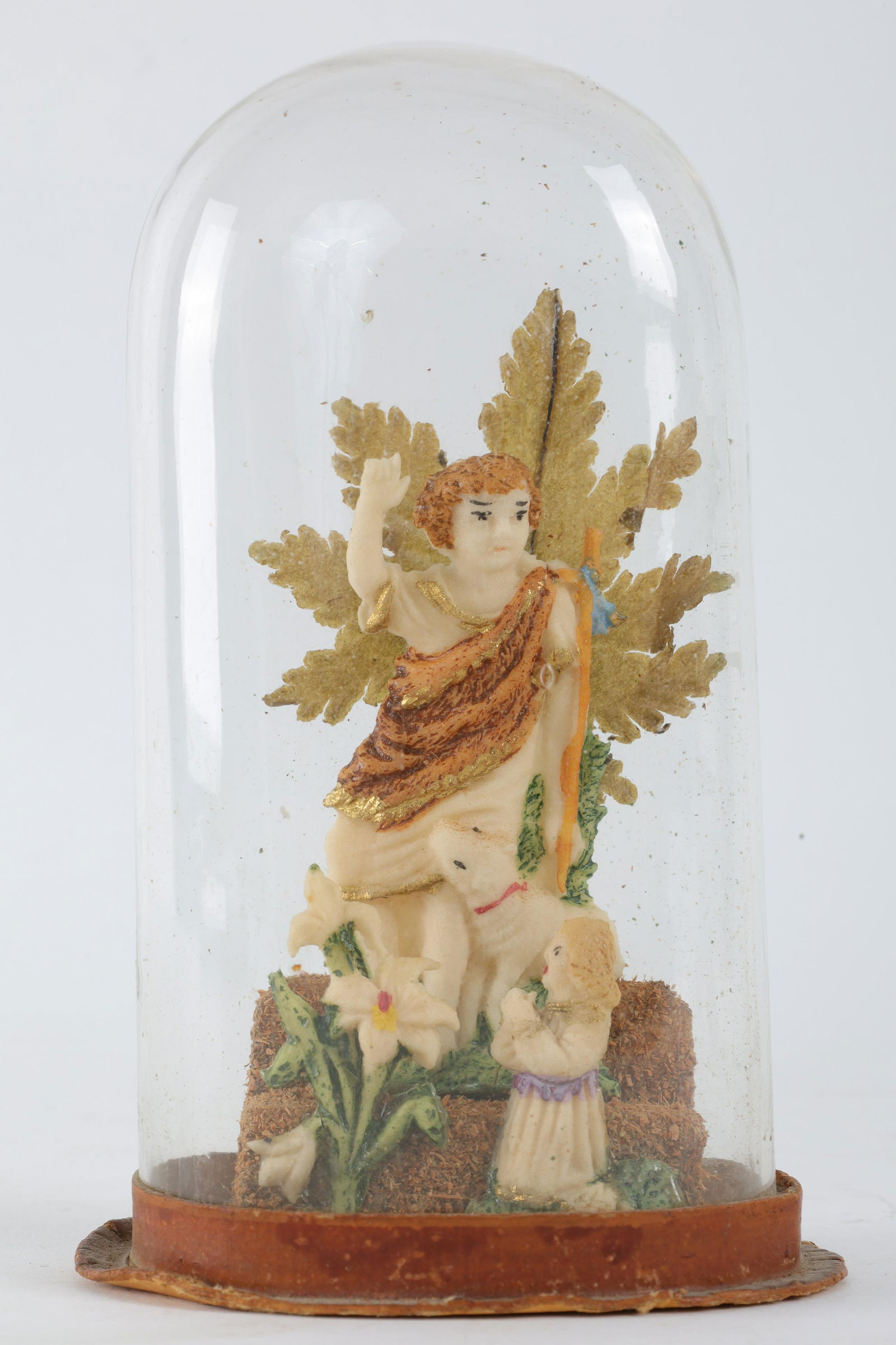 Wax Doll St John the Baptist Victorian Glass Dome (1 of 6)