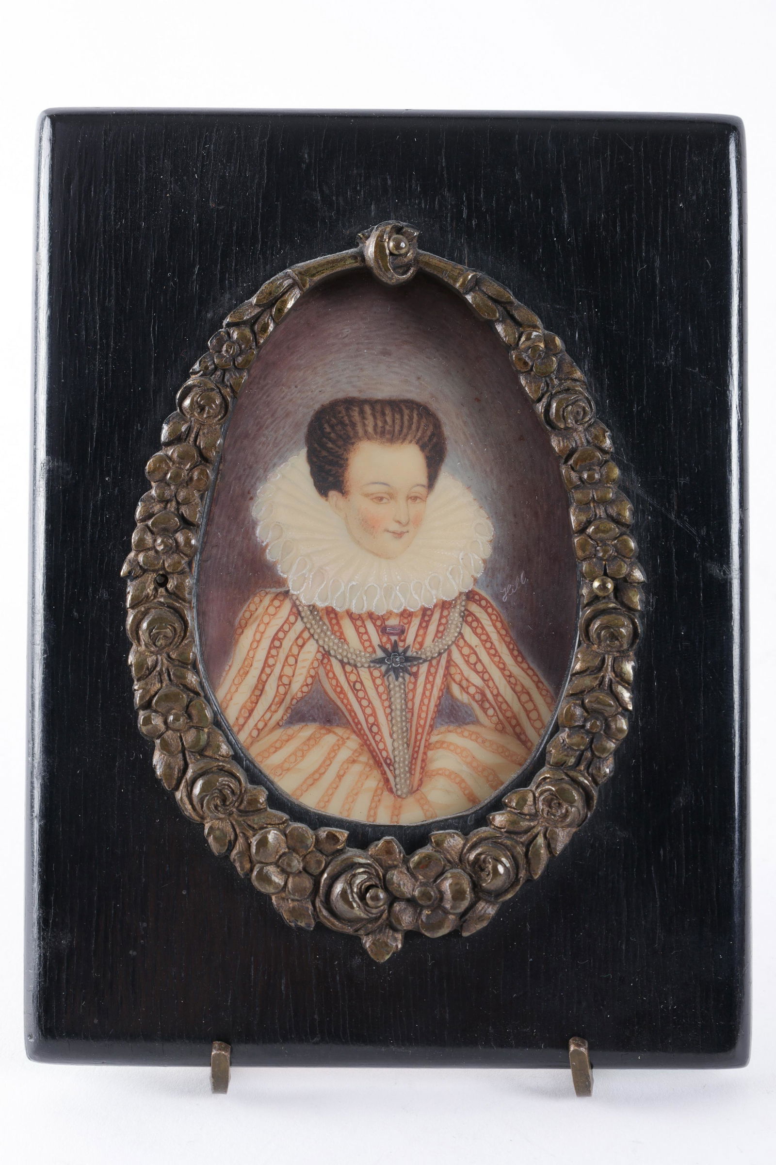 Miniature Painting Portrait Gabrielle d'Estrees (1 of 6)