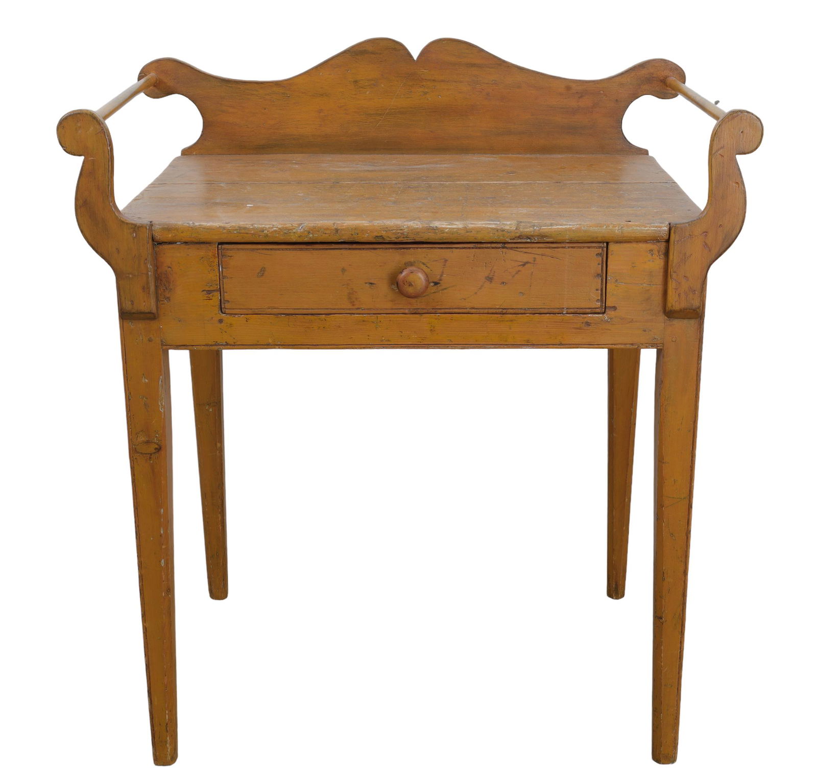 19th C Antique Quebec Painted Washstand (1 of 8)