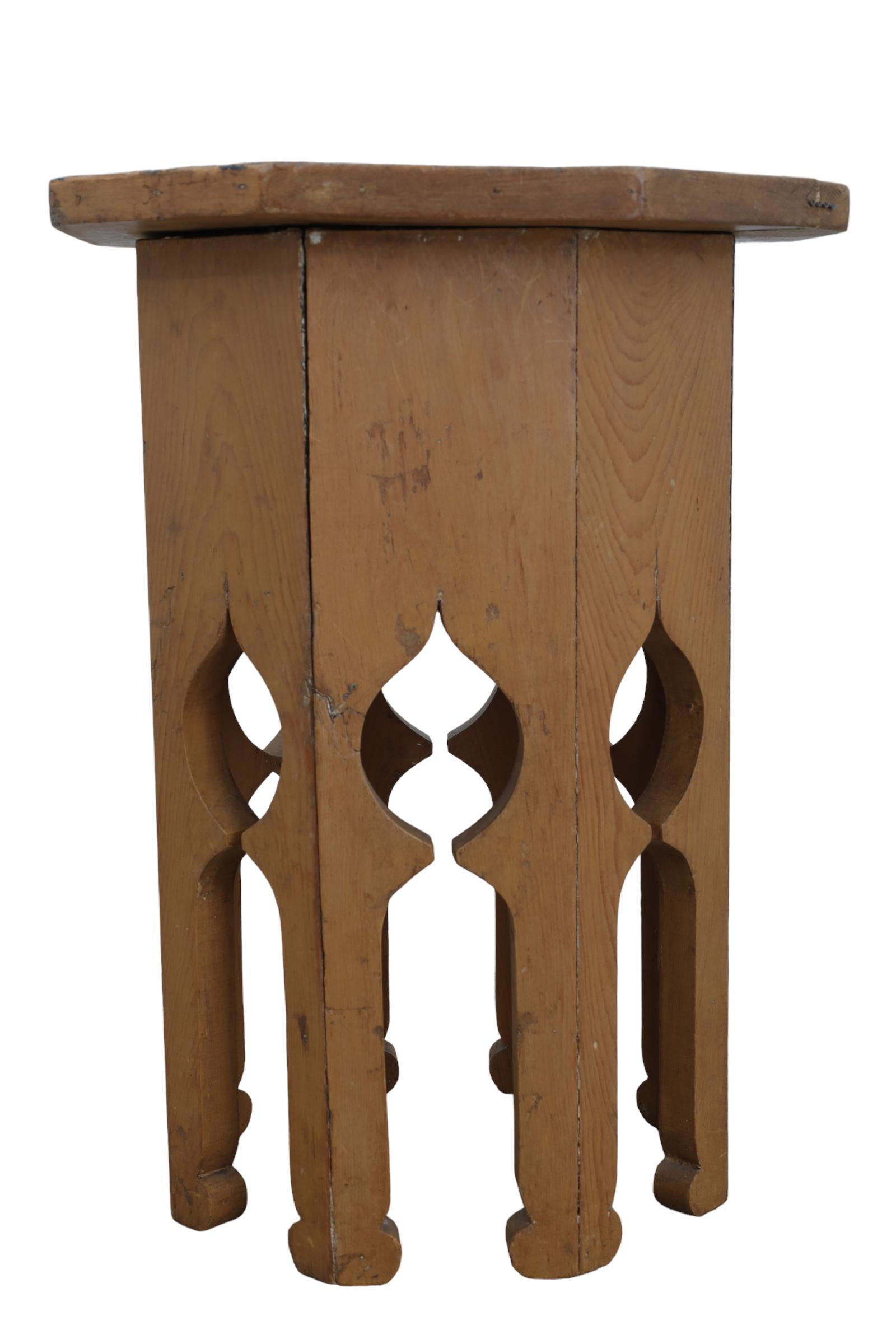 Pine Moorish Octagonal Occasional / Side Table (1 of 4)