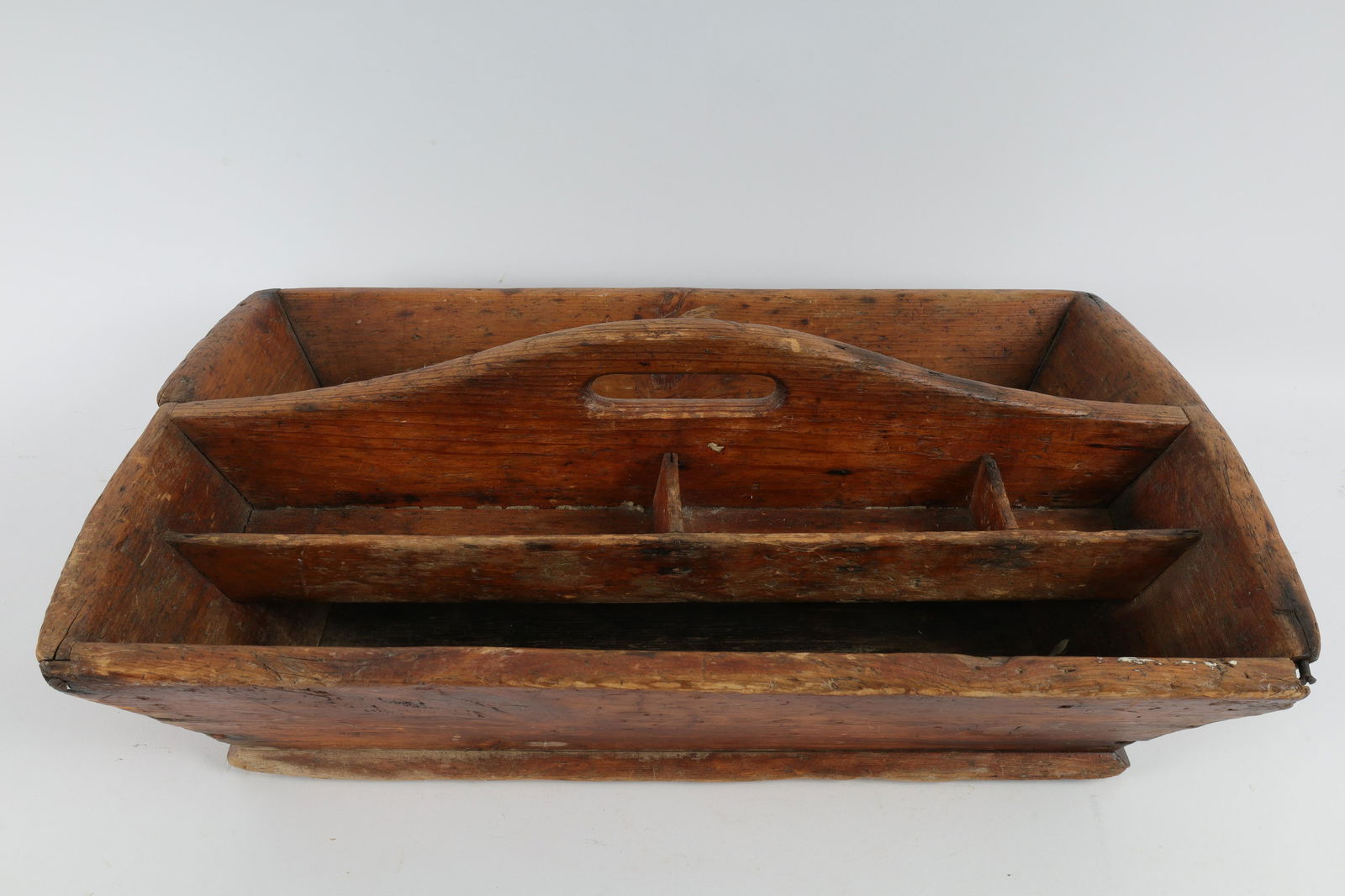 19th C Antique Carpenters Wood Tool Cutlery Box (1 of 10)