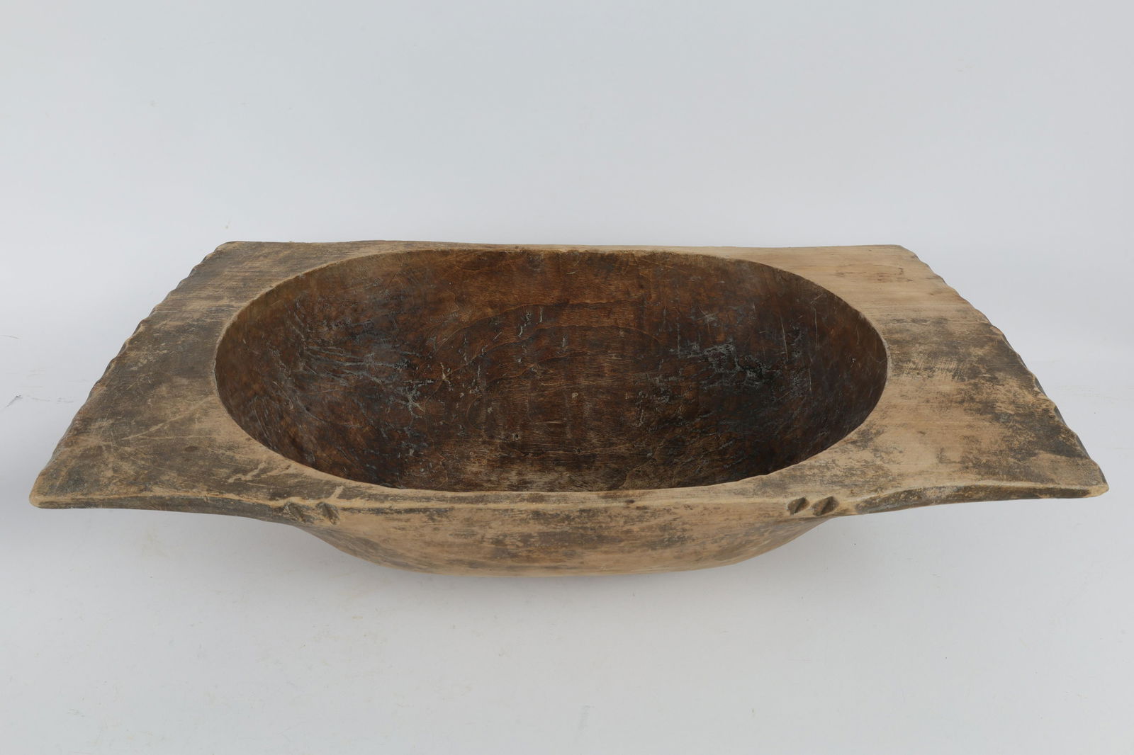 Antique Hand Carved Primitive Wooden Dough Bowl (1 of 8)